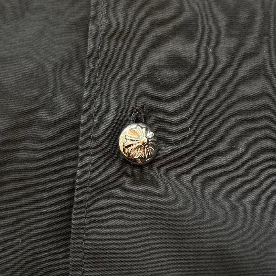 CHROME HEARTS × COMME des GARCONS Cross Ball Button Cotton Shirt Size S クロムハーツ × コムデギャルソン クロスボールボタン コットンシャツ サイズS