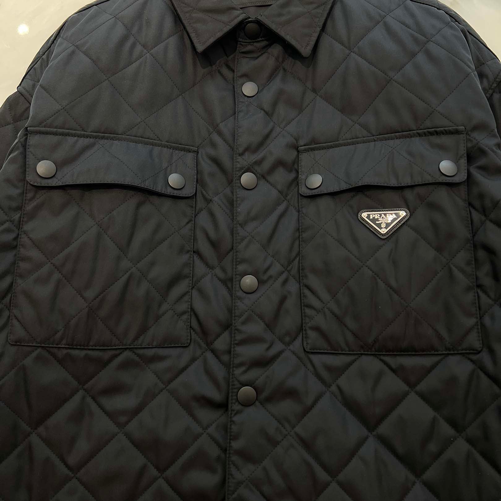 PRADA 2022AW Triangle Logo Plaque Re-Nylon Quilted Jacket SC616M S222 1WQ8 Size S プラダ トライアンングルロゴプレート リナイロン キルティング ジャケット サイズS
