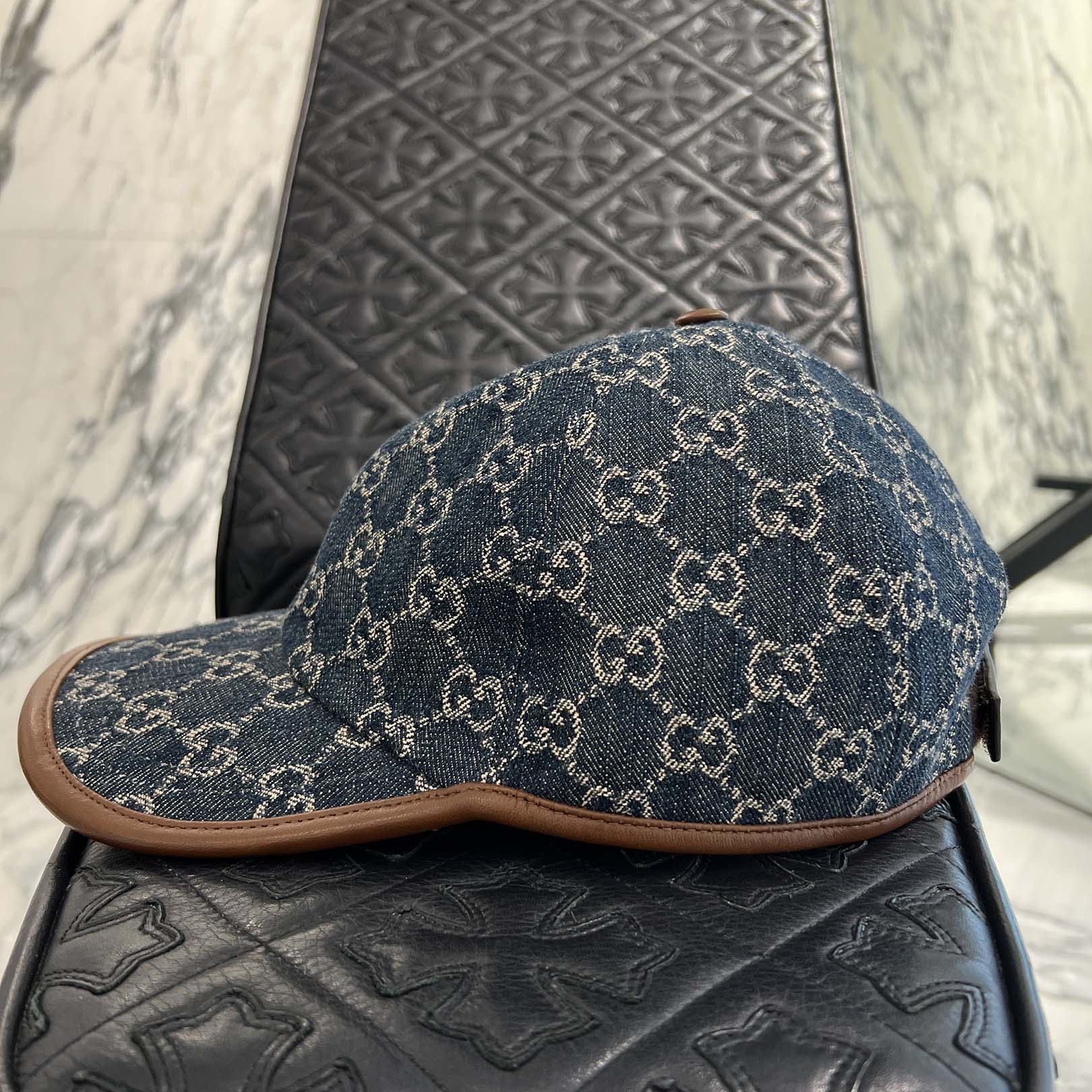 GUCCI 2022SS GG Denim Baseball Cap 656206 4HAC3 Size L(59cm) グッチ GGデニム ベースボールキャップ サイズL(59cm)