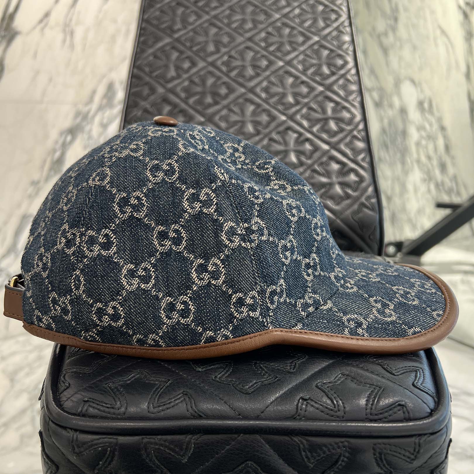 GUCCI 2022SS GG Denim Baseball Cap 656206 4HAC3 Size L(59cm) グッチ GGデニム ベースボールキャップ サイズL(59cm)