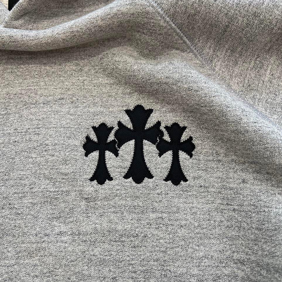 CHROME HEARTS 2025SS Y NOT Cemetery Cross Applique Embroidery Pullover Hoodie Size XXL クロムハーツ ワイノット セメタリークロス アップリケ刺繡 プルオーバーフーディ サイズXXL