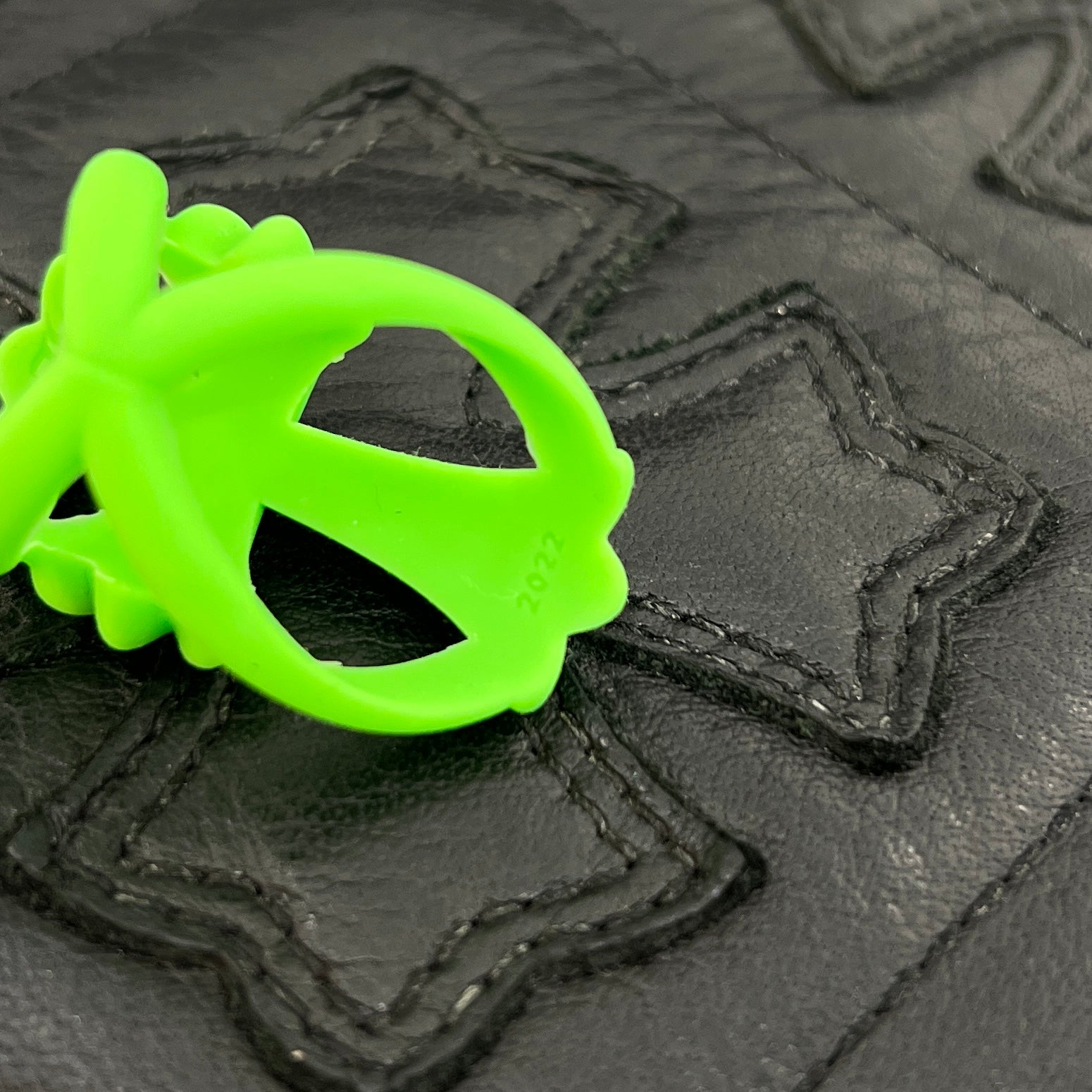 CHROME HEARTS 2022SS Infinity CH Cross Rubber Ring Size 14号