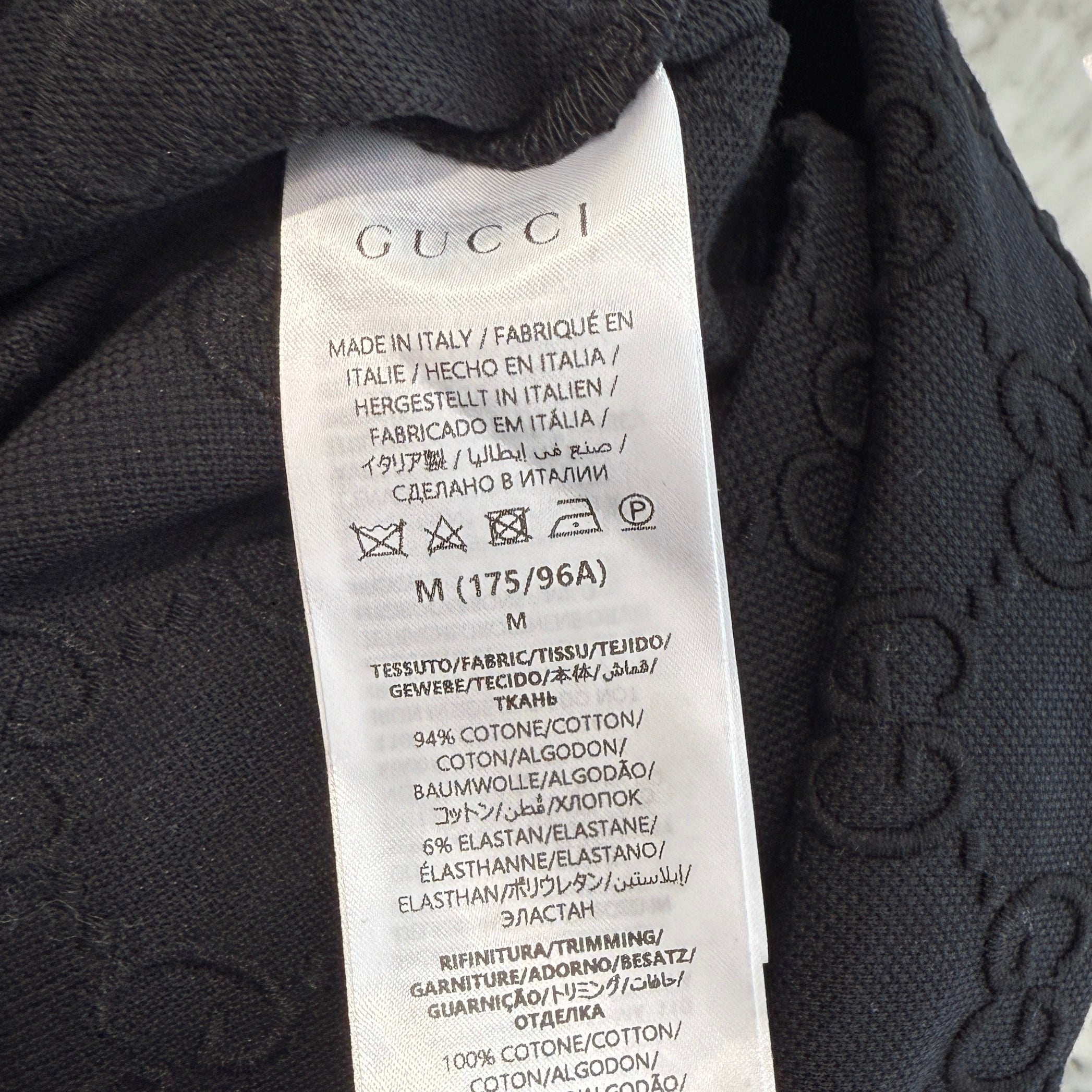 GUCCI 2024SS GG Print Cotton Polo Shirt 598956 XJGRT 1043 Size M グッチ GGプリント コットンシャツ スリーブポロシャツ サイズＭ