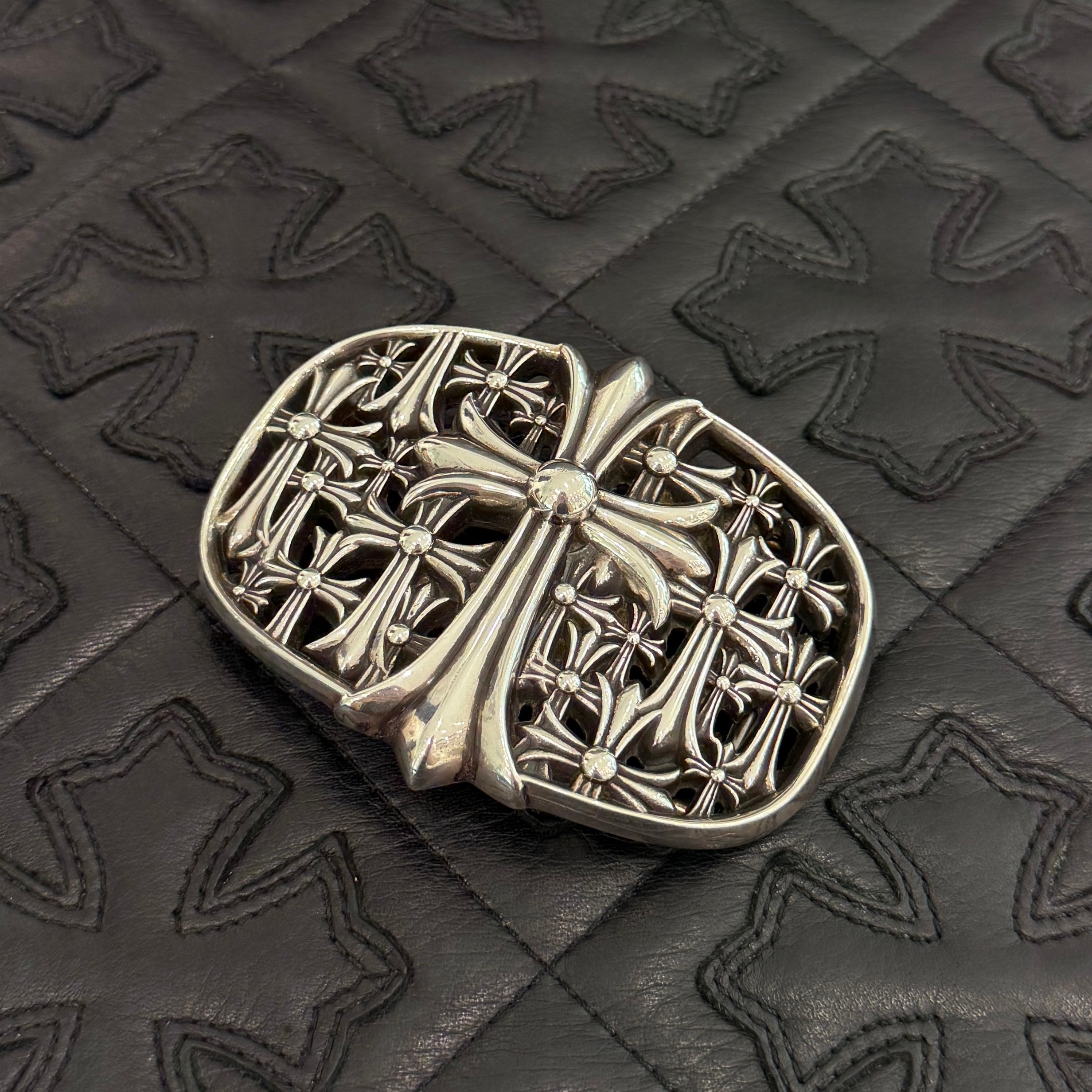 CHROME HEARTS 1.5 Cemetery Cross Silver Buckle クロムハーツ 1.5 セメタリークロス シルバー バックル