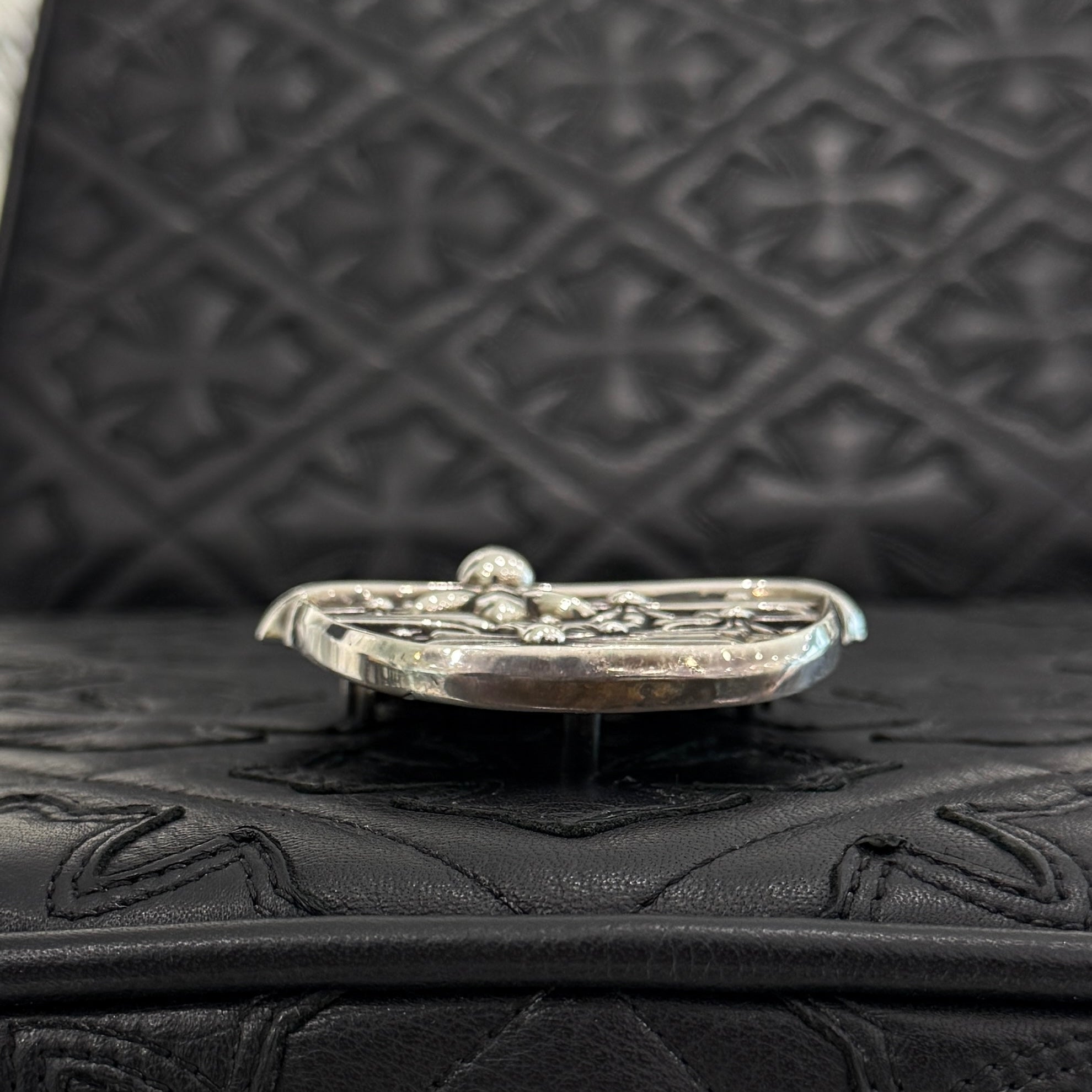 CHROME HEARTS 1.5 Cemetery Cross Silver Buckle クロムハーツ 1.5