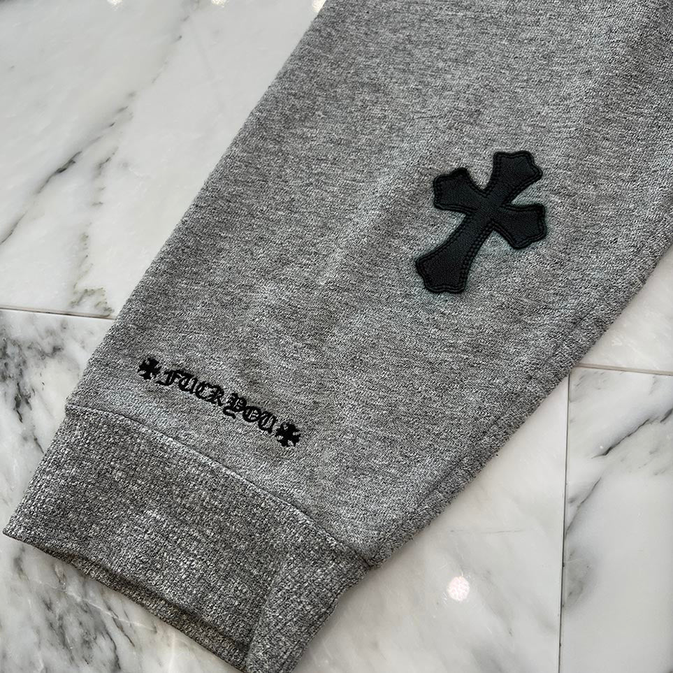 CHROME HEARTS Y NOT Cemetery Cross Leather Patch Hoodie Size XL クロムハーツ ワイノット セメタリークロスレザーパッチ フーディ サイズXL