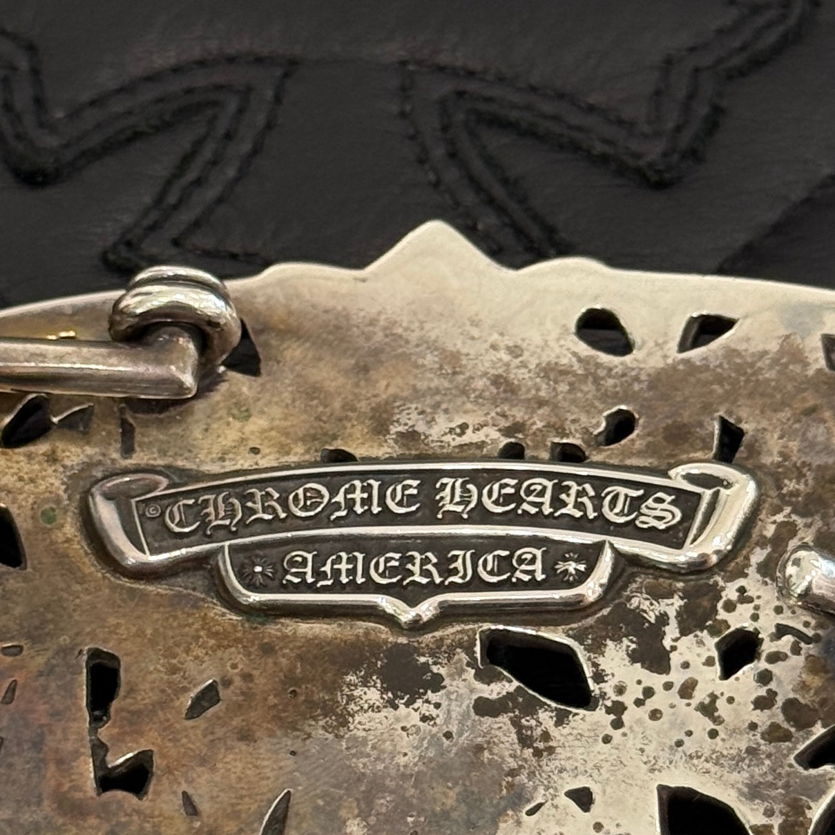 CHROME HEARTS 1.5 Cemetery Cross Silver Buckle クロムハーツ 1.5 セメタリークロス シルバー バックル
