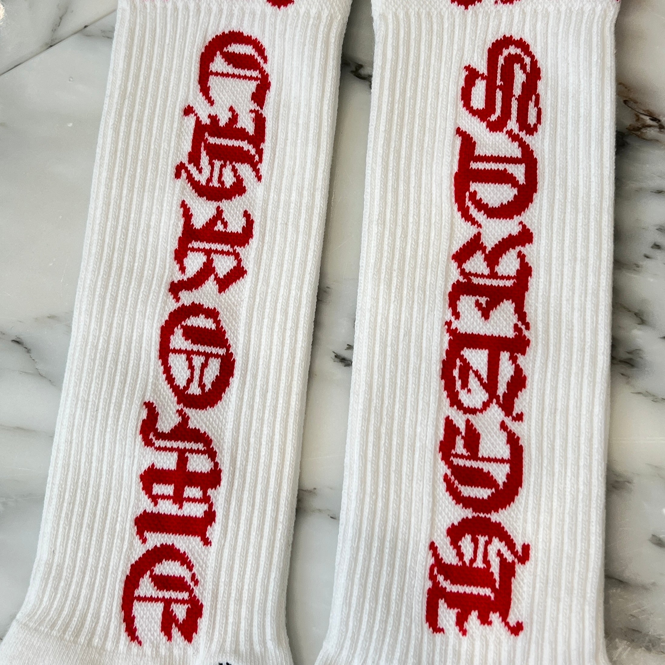 CHROME HEARTS Vine Dagger Embroidery Fuck You Socks Size 25-27cm クロムハーツ ヴァインダガー刺繍 ファックユーロゴ ソックス サイズ25-27cm