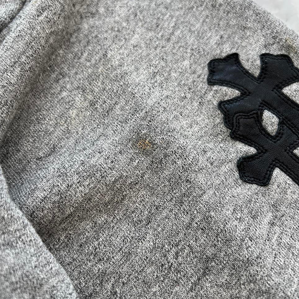 CHROME HEARTS Y NOT Cemetery Cross Leather Patch Hoodie Size XL クロムハーツ ワイノット セメタリークロスレザーパッチ フーディ サイズXL