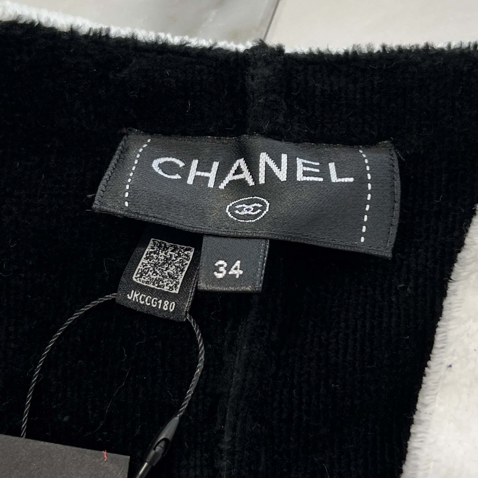 CHANEL 2023 Coco Beach Coco Mark Cropped Pullover Knit P74322V66014 Size 34 シャネル 2023ココビーチ ココマーク クロップド プルオーバーニット サイズ34