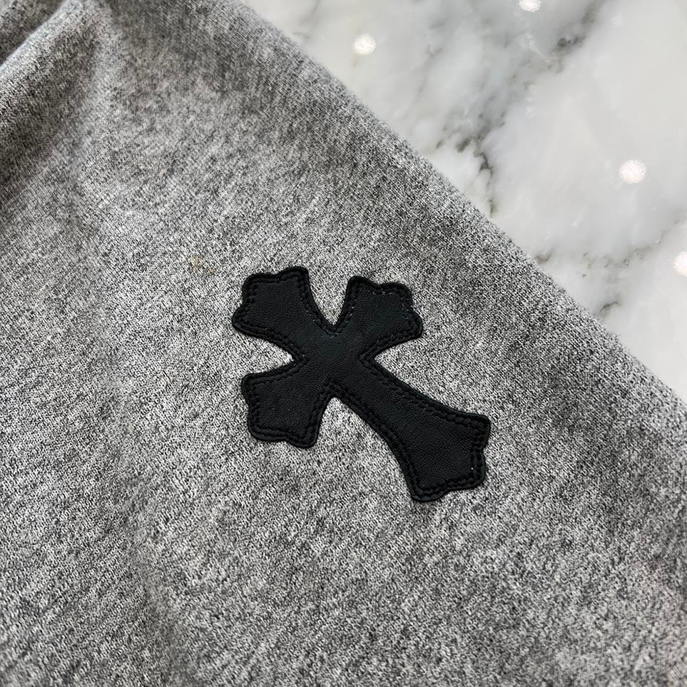 CHROME HEARTS Y NOT Cemetery Cross Leather Patch Hoodie Size XL クロムハーツ ワイノット セメタリークロスレザーパッチ フーディ サイズXL