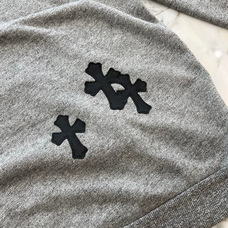 CHROME HEARTS Y NOT Cemetery Cross Leather Patch Hoodie Size XL クロムハーツ ワイノット セメタリークロスレザーパッチ フーディ サイズXL