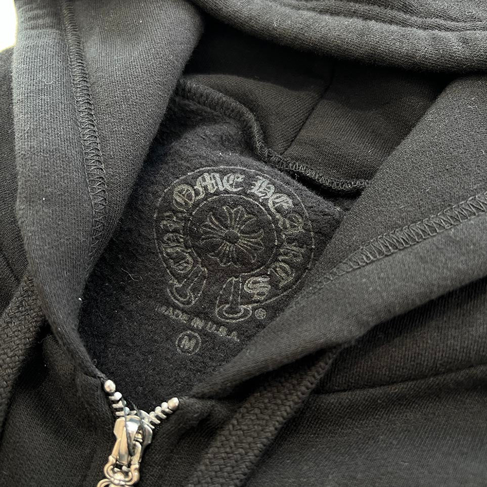 CHROME HEARTS T Bar Logo Back Arch USA Zip Up Hoodie Size M クロム