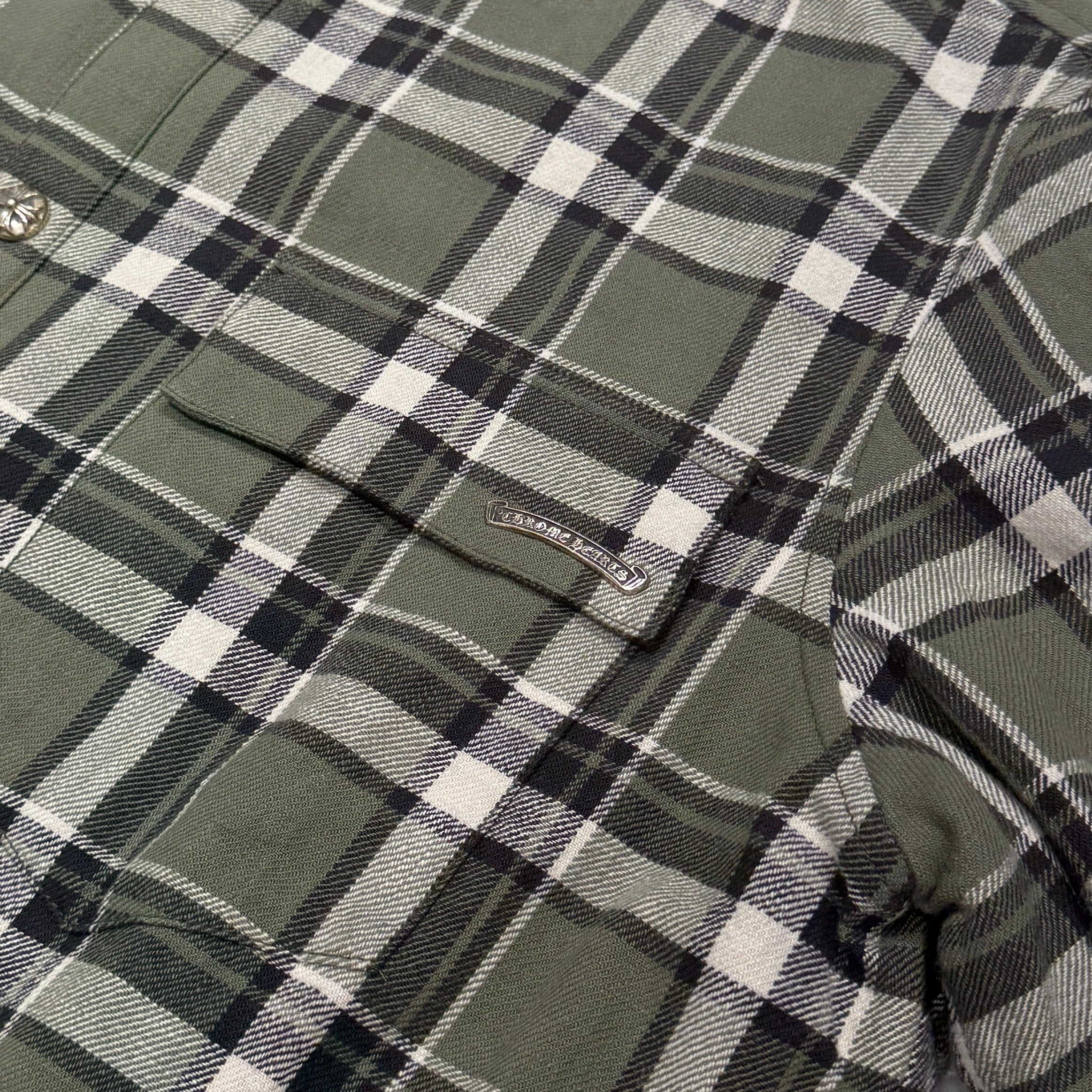 CHROME HEARTS Y NOT WORK DOG Flannel Check Shirt Jacket Size L クロムハーツ ワイノット ワークドッグ フランネル チェック シャツジャケット サイズL