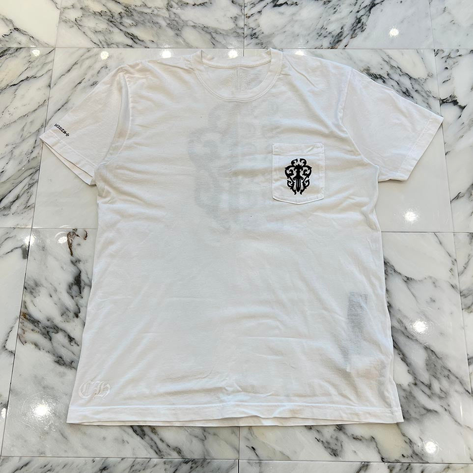 CHROME HEARTS Vertical Logo Half Vine Dagger Tee Size XL クロムハーツ ヴァーティカルロゴ ハーフ ヴァインダガー Tシャツ サイズXL