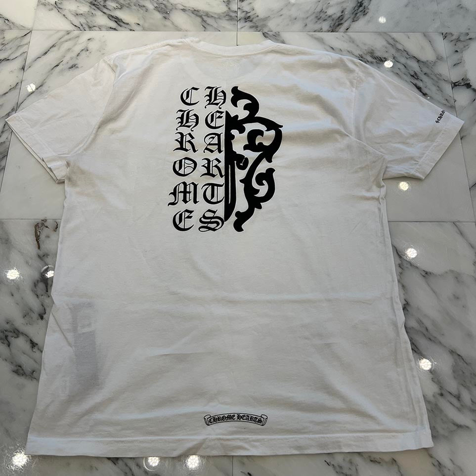 CHROME HEARTS Vertical Logo Half Vine Dagger Tee Size XL クロムハーツ ヴァーティカルロゴ ハーフ ヴァインダガー Tシャツ サイズXL