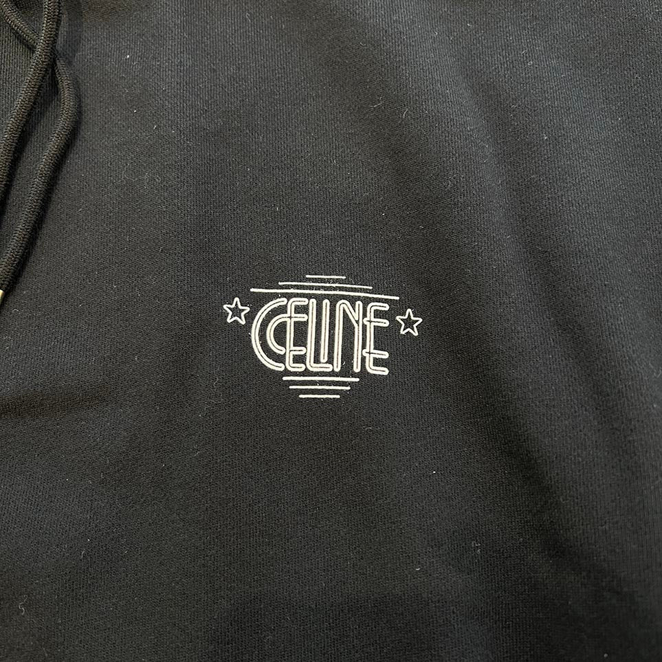 CELINE 23AW Back WILTERN Print Loose Fit Hoodie 2Y65C670Q.38AW Size XL セリーヌ バック ウィルターン プリント ルーズフィット フーディ サイズXL