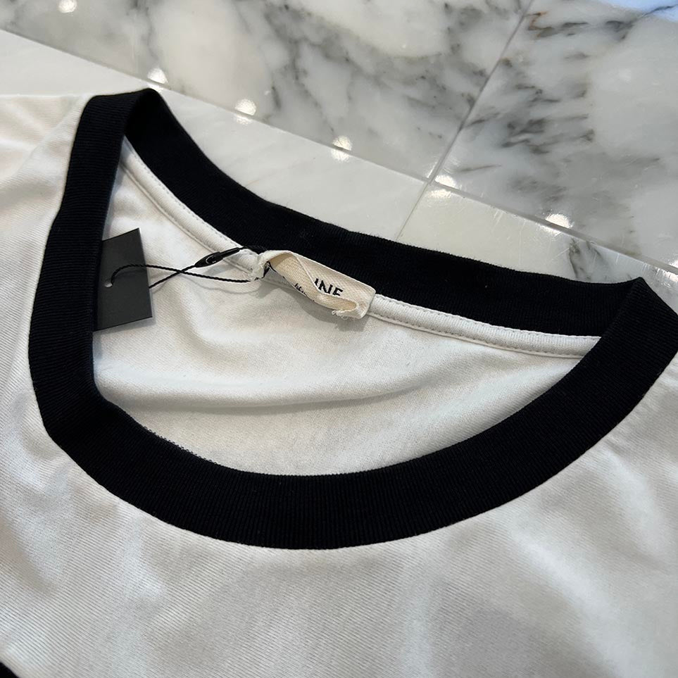 CELINE 2021SS Check Print Studs Loose Fit Tee 2X839500O Size XXL セリーヌ チェップリント スタッズ装飾 ルーズフィット Tシャツ サイズXXL