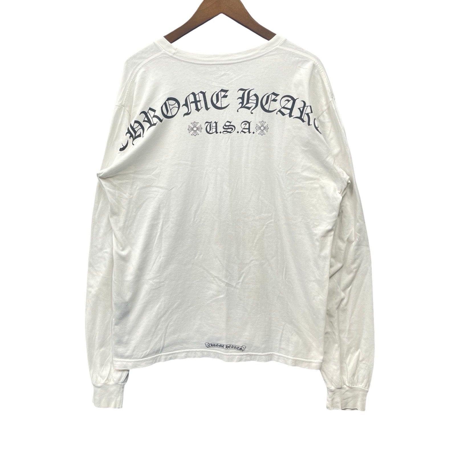 CHROME HEARTS Back Arch Logo USA Long Sleeve Tee