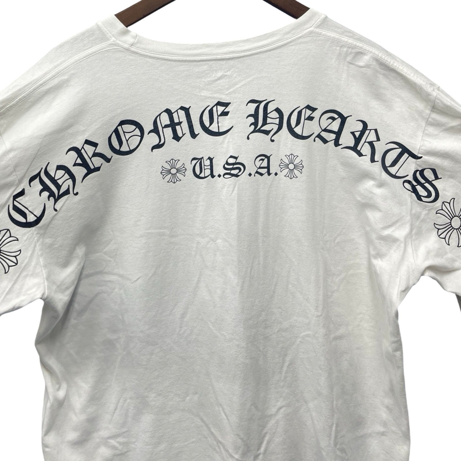 CHROME HEARTS Back Arch Logo USA Long Sleeve Tee