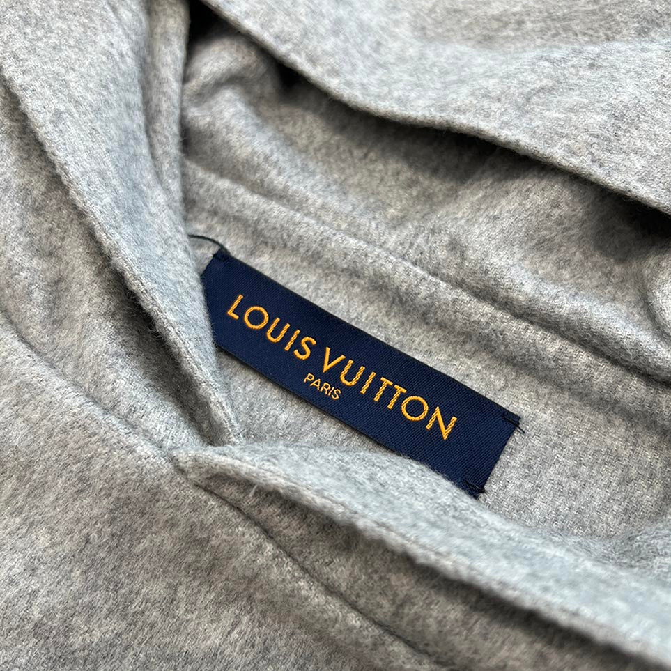LOUIS VUITTON 2020AW Pins Cashmere Silk Pullover Hoodie Size S ルイヴィトン ピン装飾 カシミヤ シルク プルオーバーフーディ サイズS