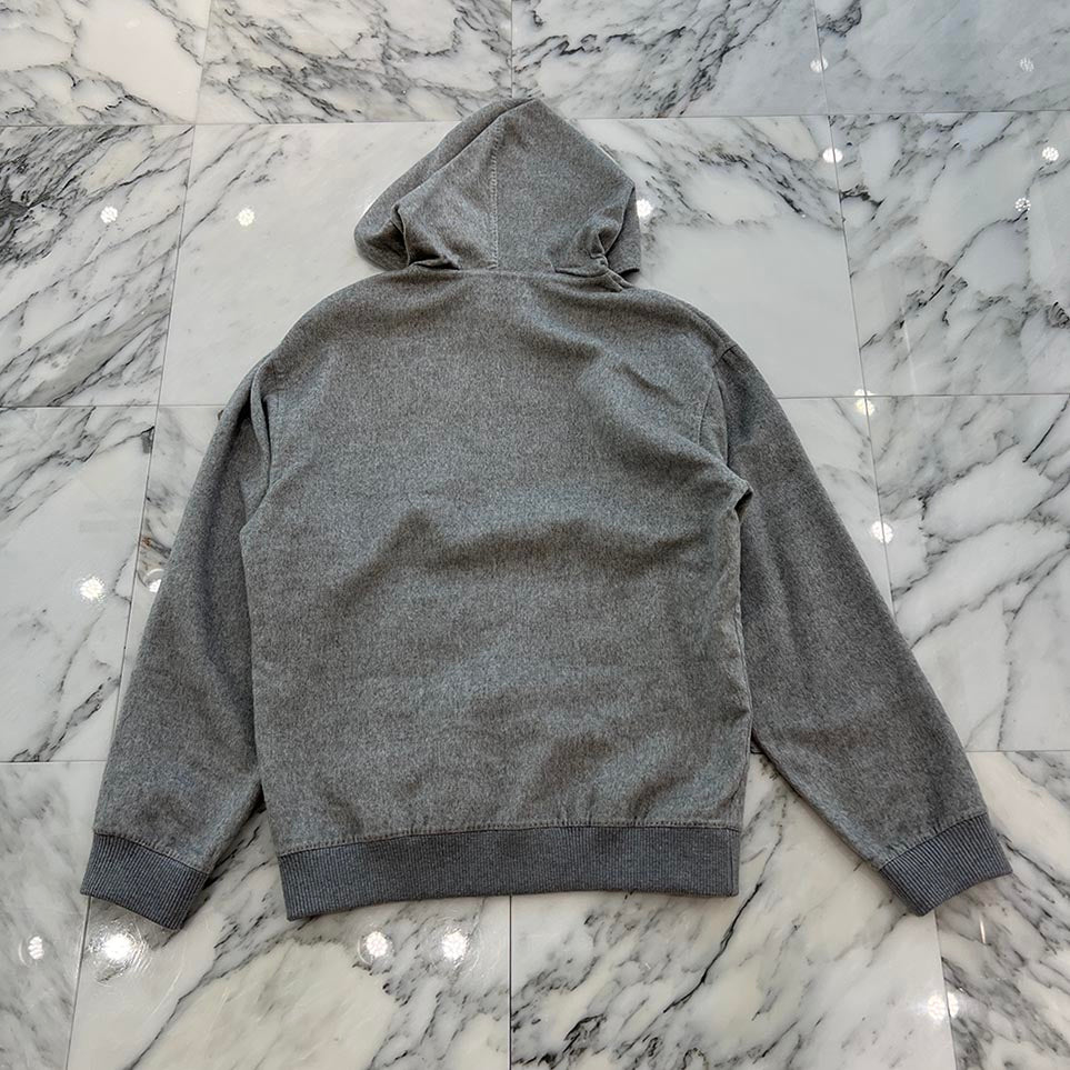 LOUIS VUITTON 2020AW Pins Cashmere Silk Pullover Hoodie Size S ルイヴィトン ピン装飾 カシミヤ シルク プルオーバーフーディ サイズS