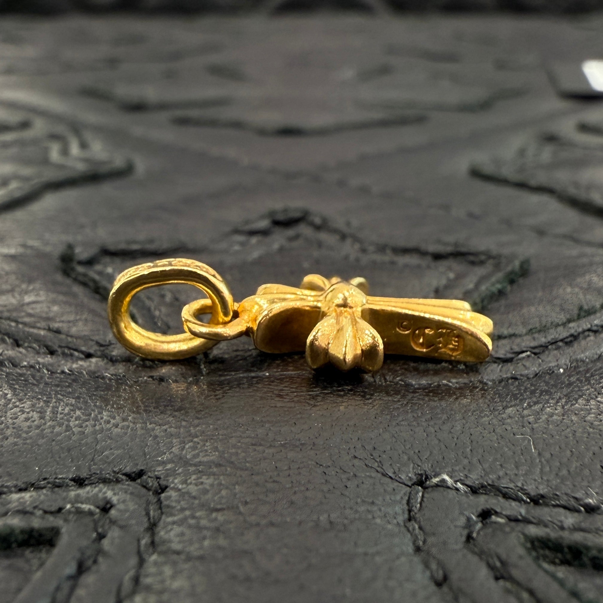 CHROME HEARTS 22K Baby Fat Cross Pave Diamond Pendant Top クロムハーツ 22K ベビーファット クロス パヴェダイヤモンド ペンダントトップ