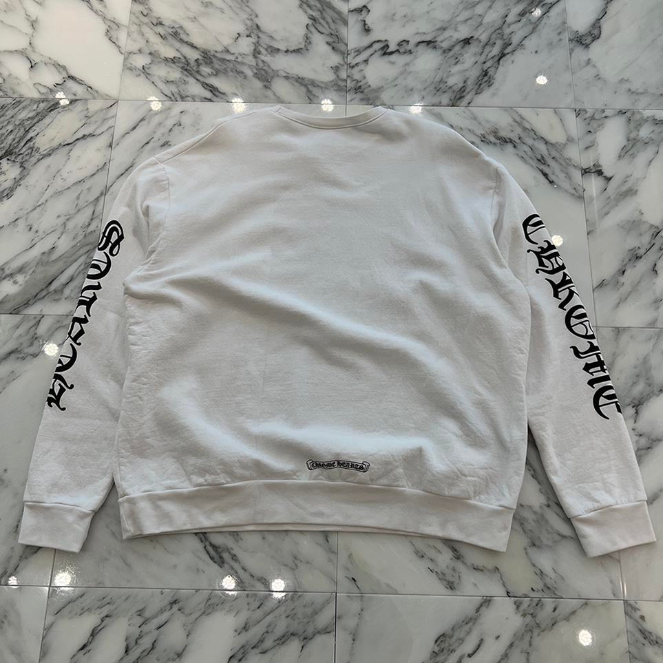 CHROME HEARTS Neck Logo Crewneck Sweatshirt Size L クロムハーツ ネックロゴ クルーネック スウェットシャツ サイズL