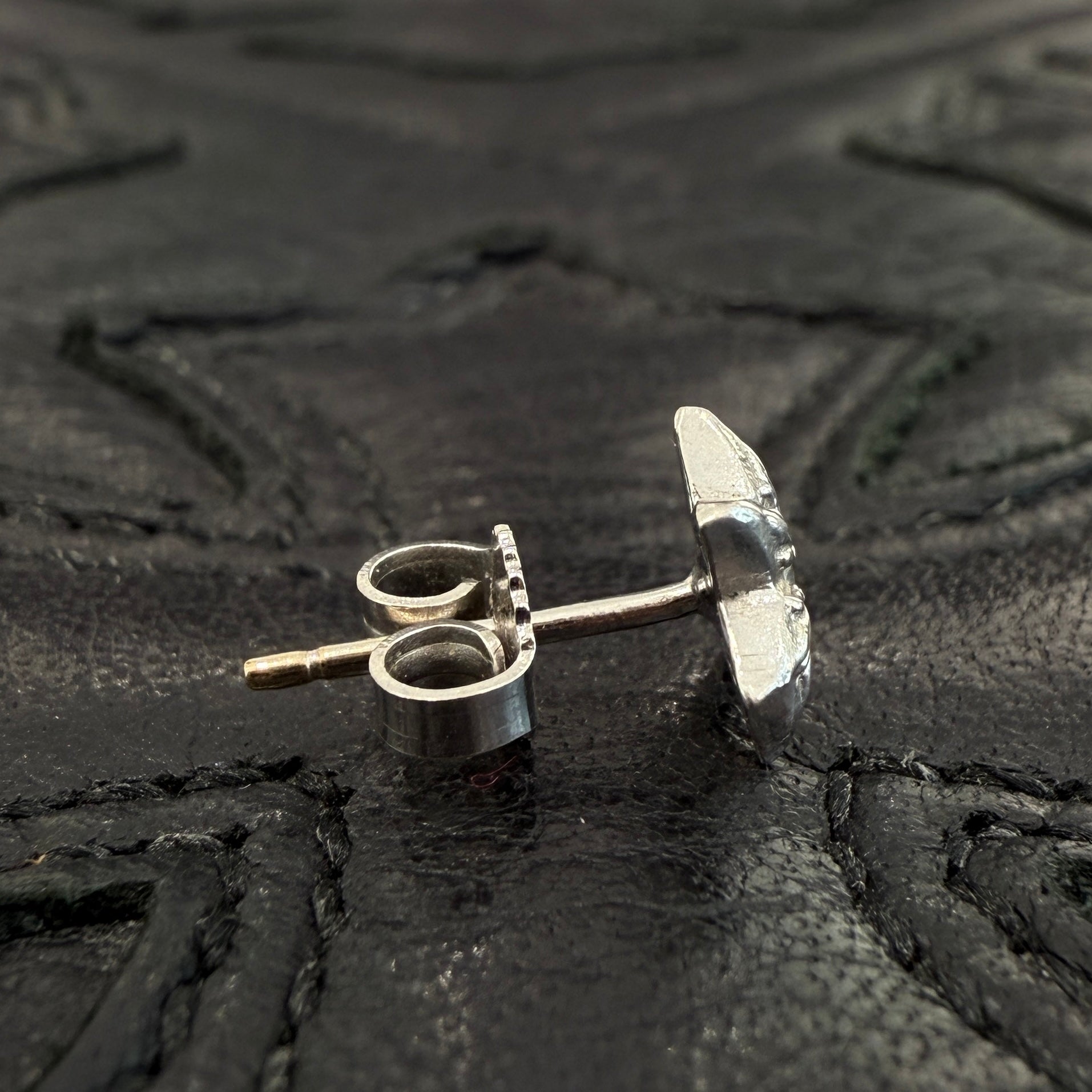 CHROME HEARTS 18K WG STAR STUD 1 Diamond Earrings クロムハーツ 18K