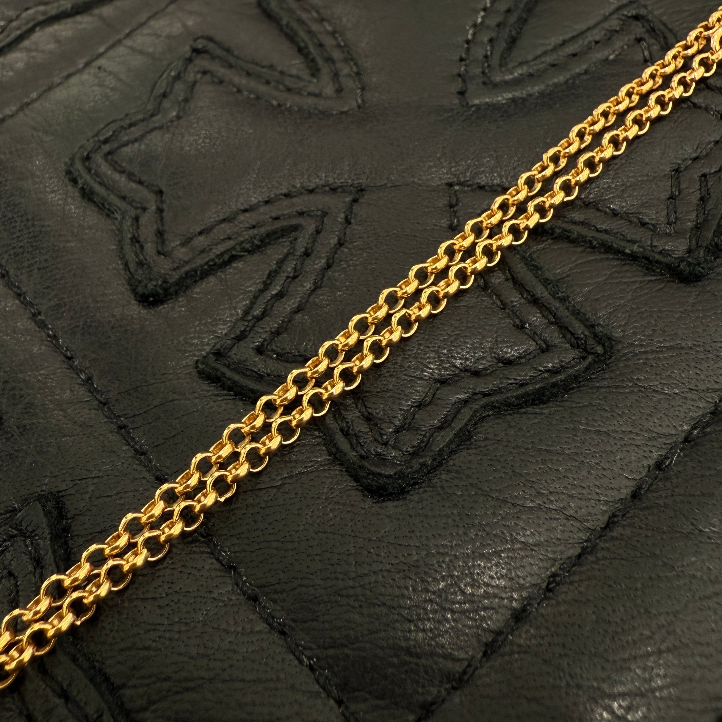 CHROME HEARTS 22K Roll Chain Necklace Size 18 Inch クロムハーツ 22K ロールチェーン ネックレス サイズ18インチ