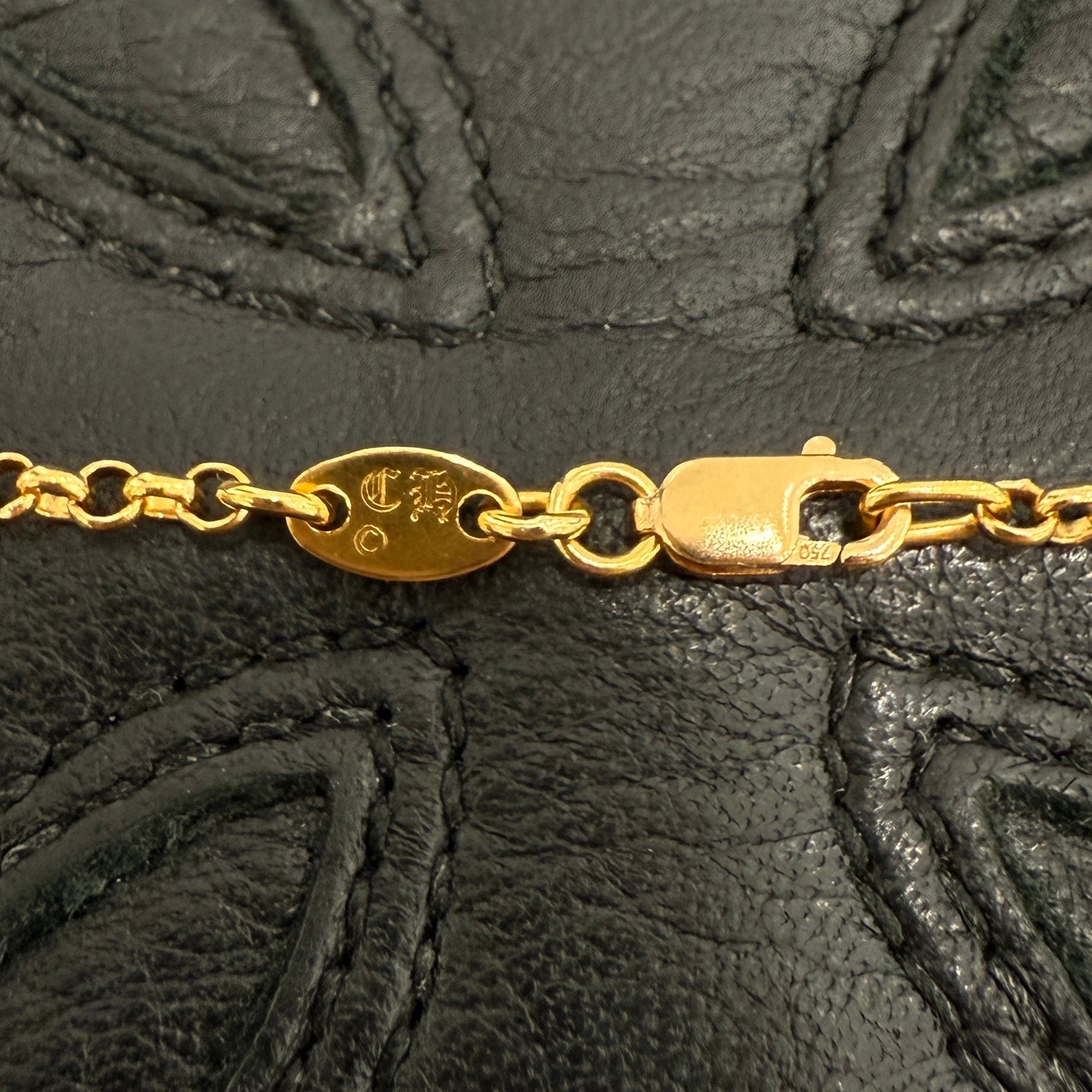 CHROME HEARTS 22K Roll Chain Necklace Size 18 Inch クロムハーツ 22K ロールチェーン ネックレス サイズ18インチ