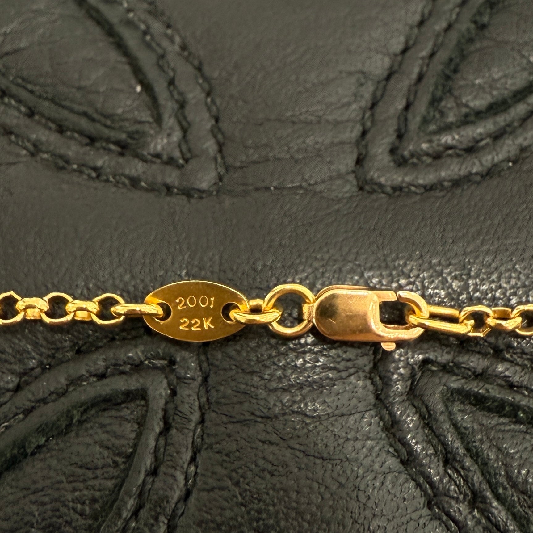 CHROME HEARTS 22K Roll Chain Necklace Size 18 Inch クロムハーツ 22K ロールチェーン ネックレス サイズ18インチ