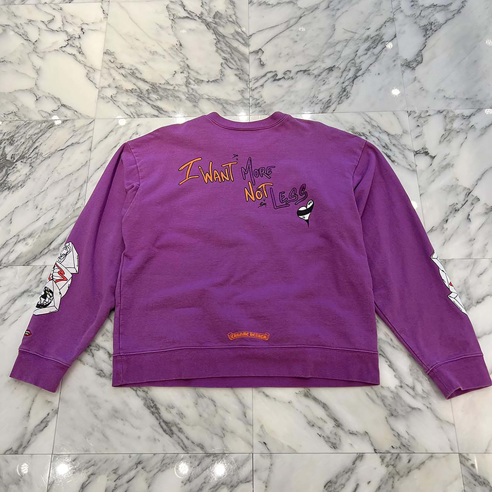 CHROME HEARTS × MATTY BOY 2024AW "I WANT MORE NOT LESS" Crew Neck Sweat Shirt Size L クロムハーツ × マッティボーイ "アイウォントモアノットレス" クルーネックスウェットシャツ サイズL