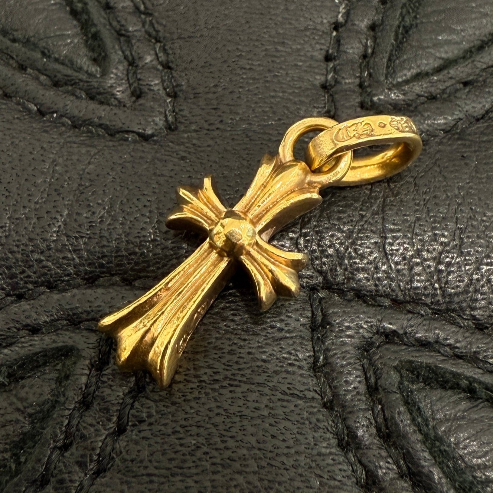 CHROME HEARTS 22K Baby Fat Cross Pendant Top クロムハーツ 22K ベビーファット クロス ペンダントトップ