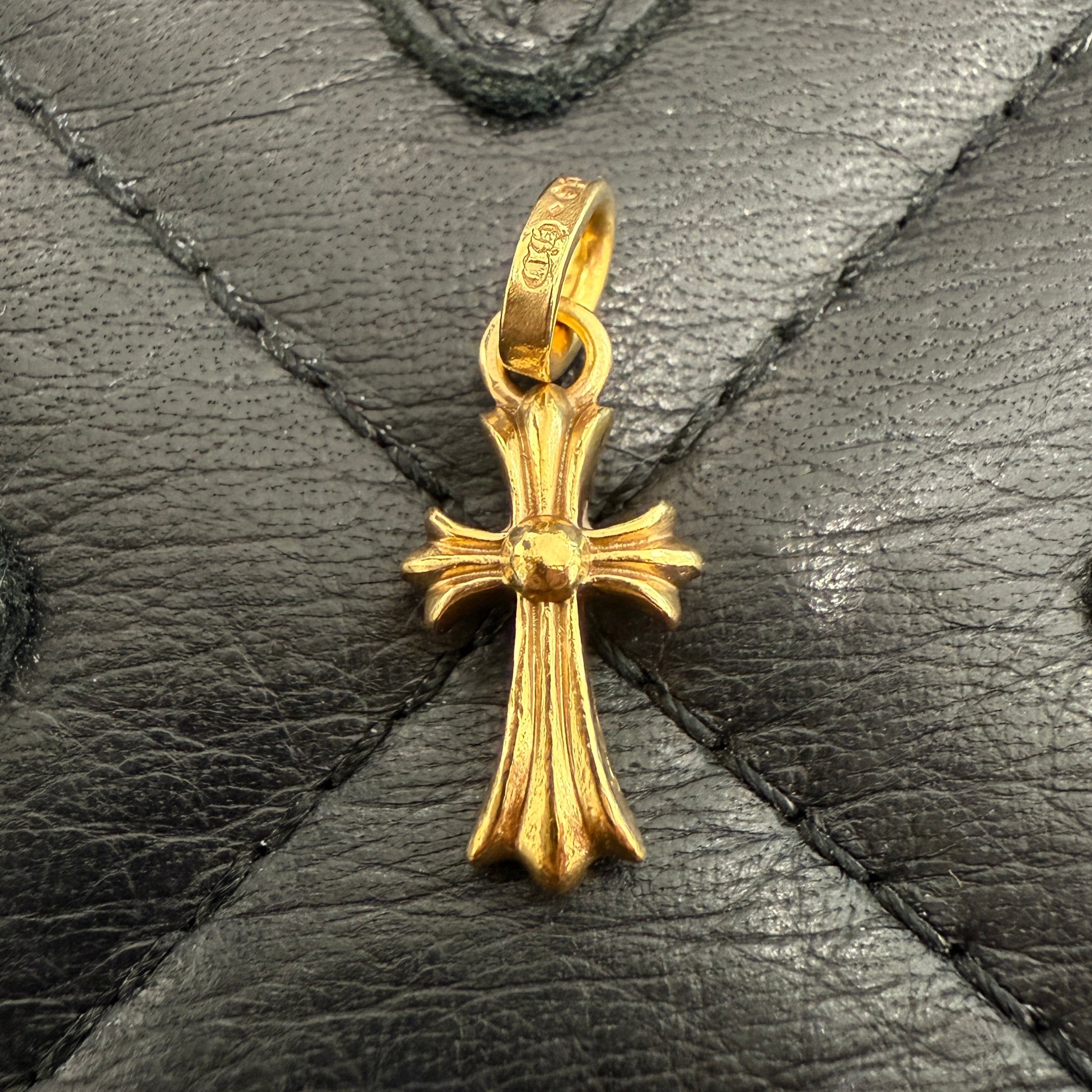 CHROME HEARTS 22K Baby Fat Cross Pendant Top クロムハーツ 22K ベビーファット クロス ペンダントトップ