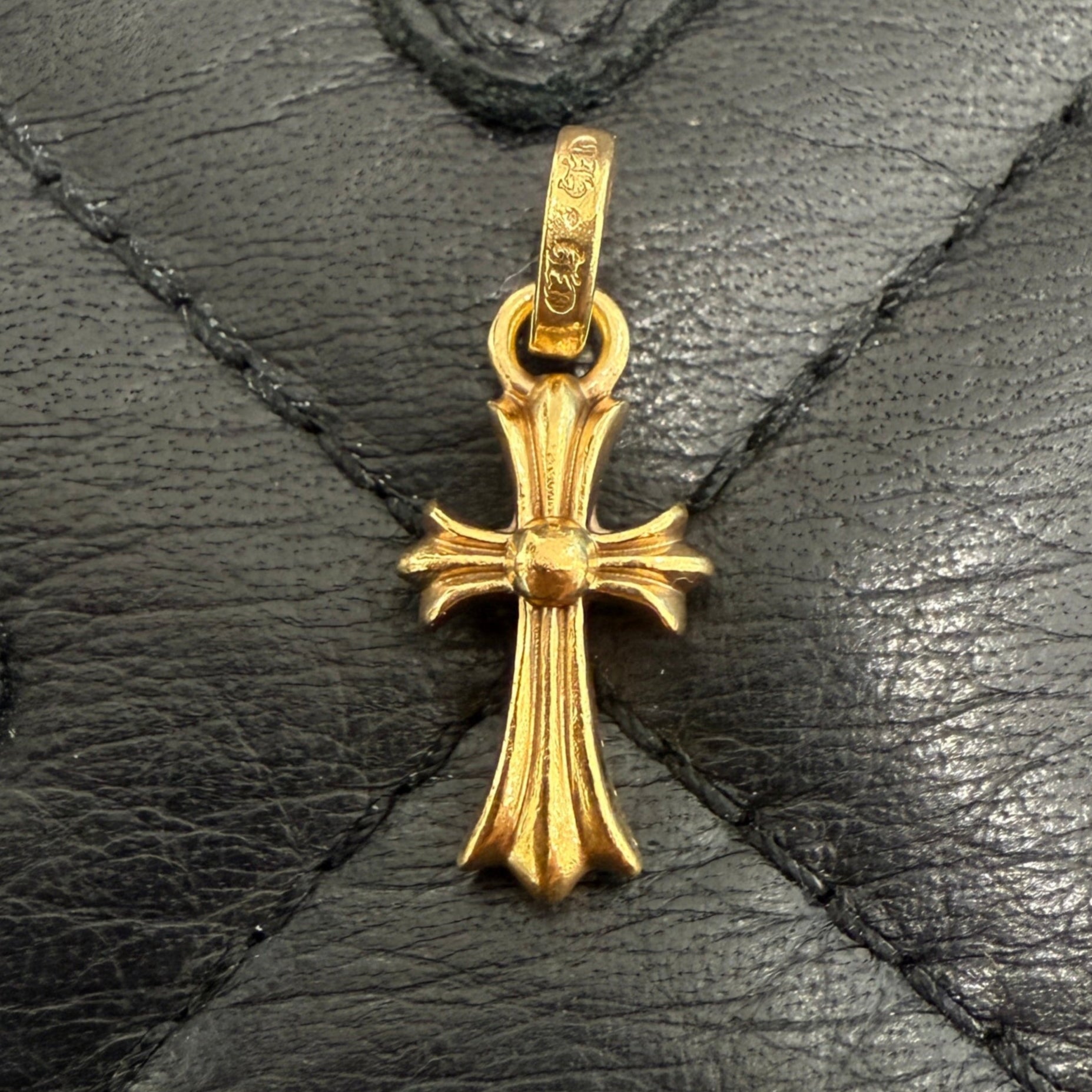 CHROME HEARTS 22K Baby Fat Cross Pendant Top クロムハーツ 22K ベビーファット クロス ペンダントトップ