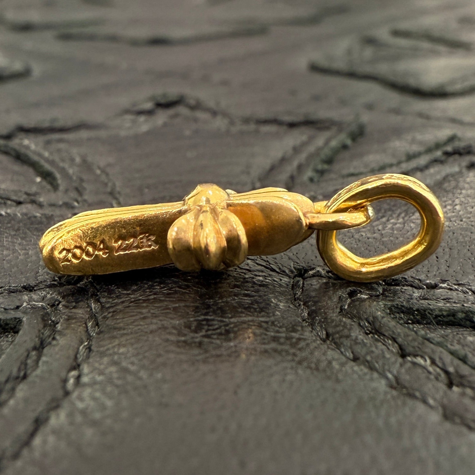 CHROME HEARTS 22K Baby Fat Cross Pendant Top クロムハーツ 22K ベビーファット クロス ペンダントトップ