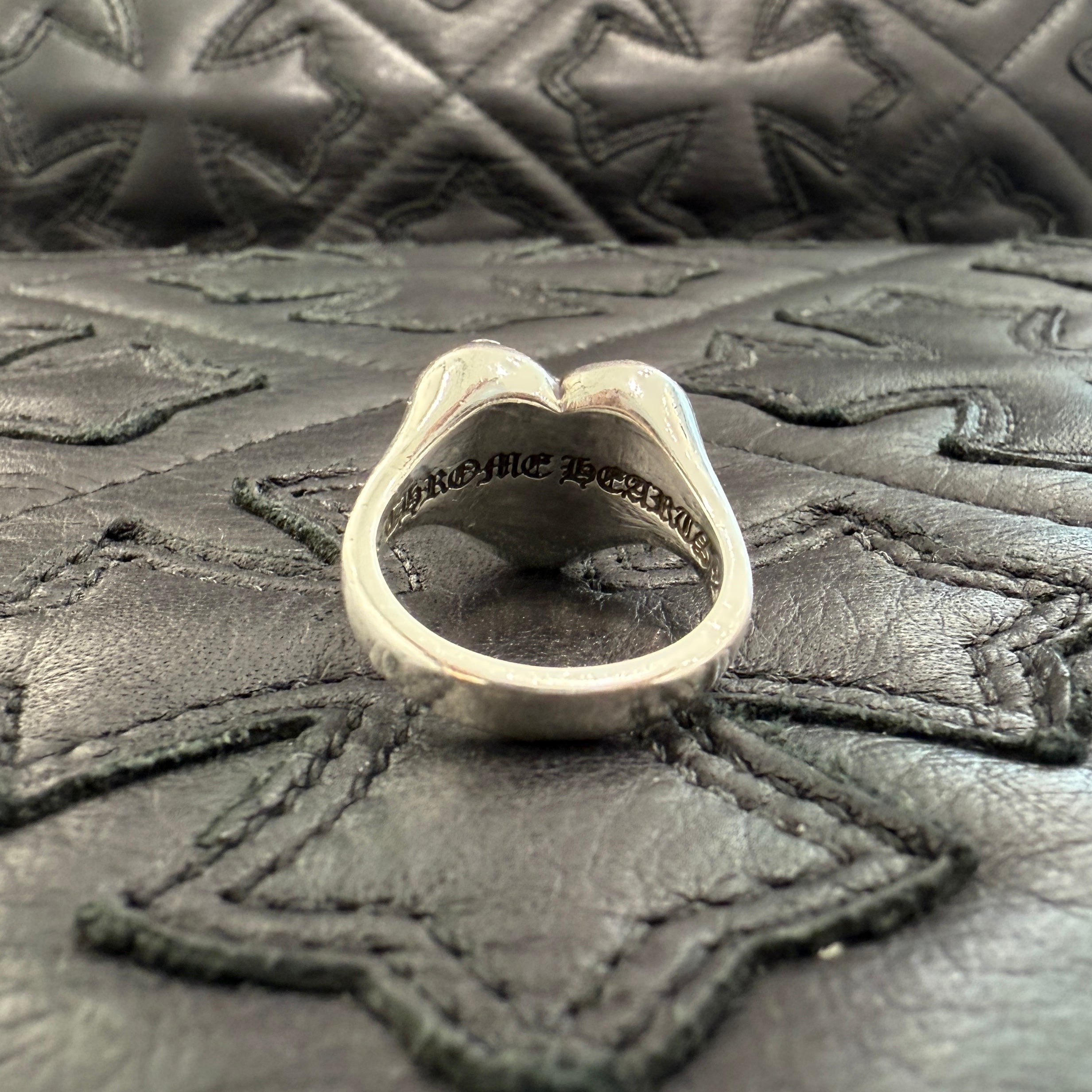 CHROME HEARTS Cemetery Cross Silver Heart Ring Size 11号 クロムハーツ セメタリークロス シルバーハートリング サイズ11号