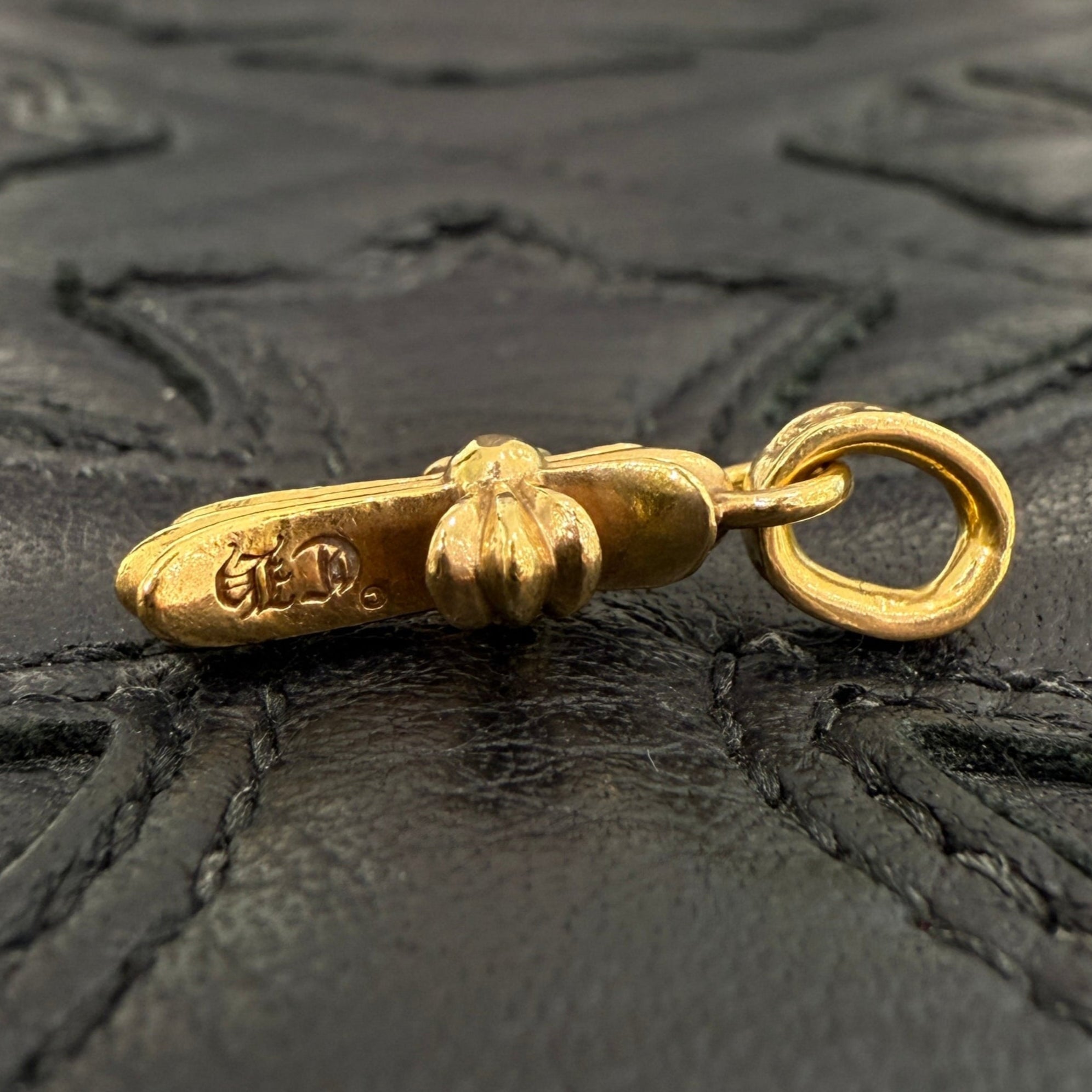 CHROME HEARTS 22K Baby Fat Cross Pendant Top クロムハーツ 22K ベビーファット クロス ペンダントトップ