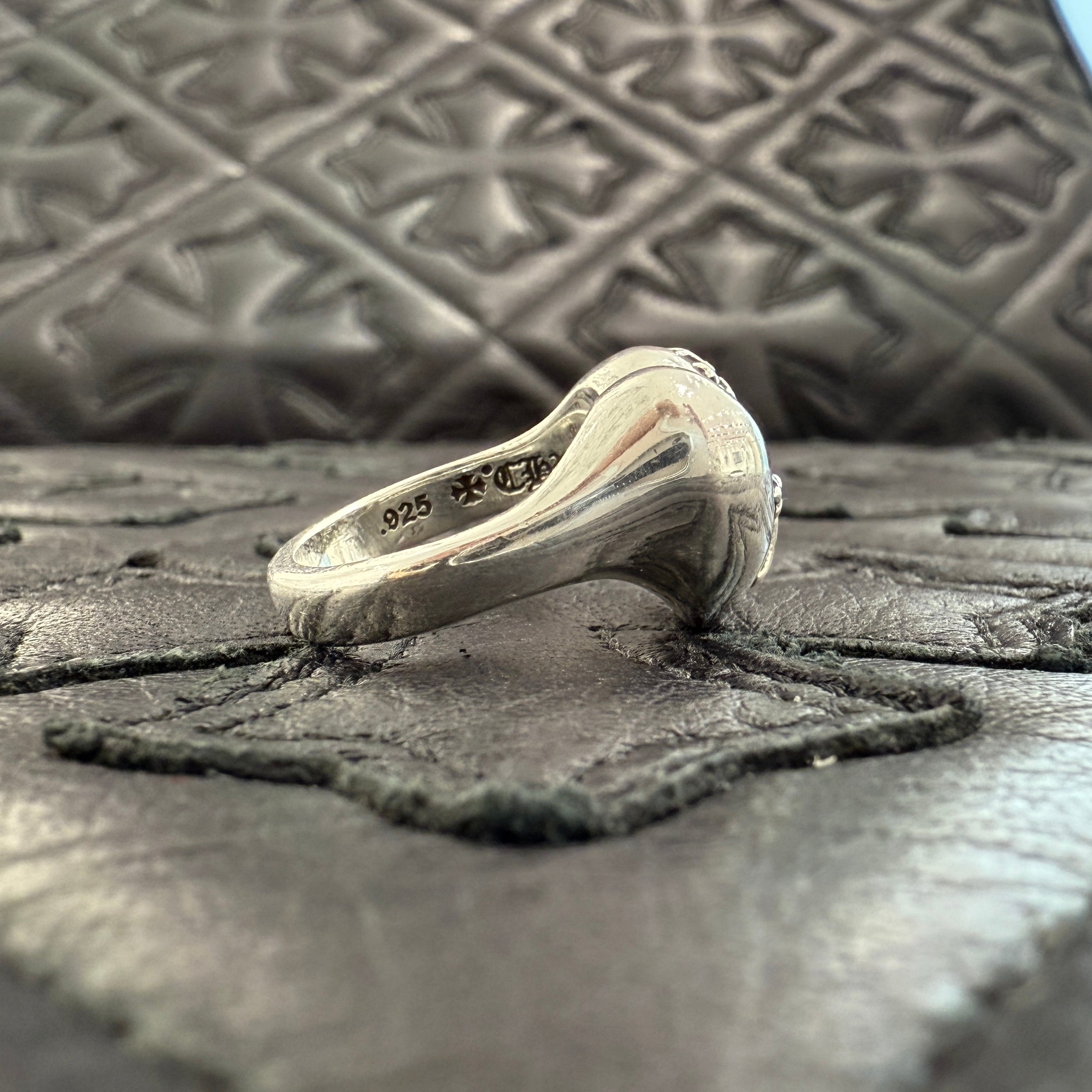 CHROME HEARTS Cemetery Cross Silver Heart Ring Size 11号 クロムハーツ セメタリークロス シルバーハートリング サイズ11号