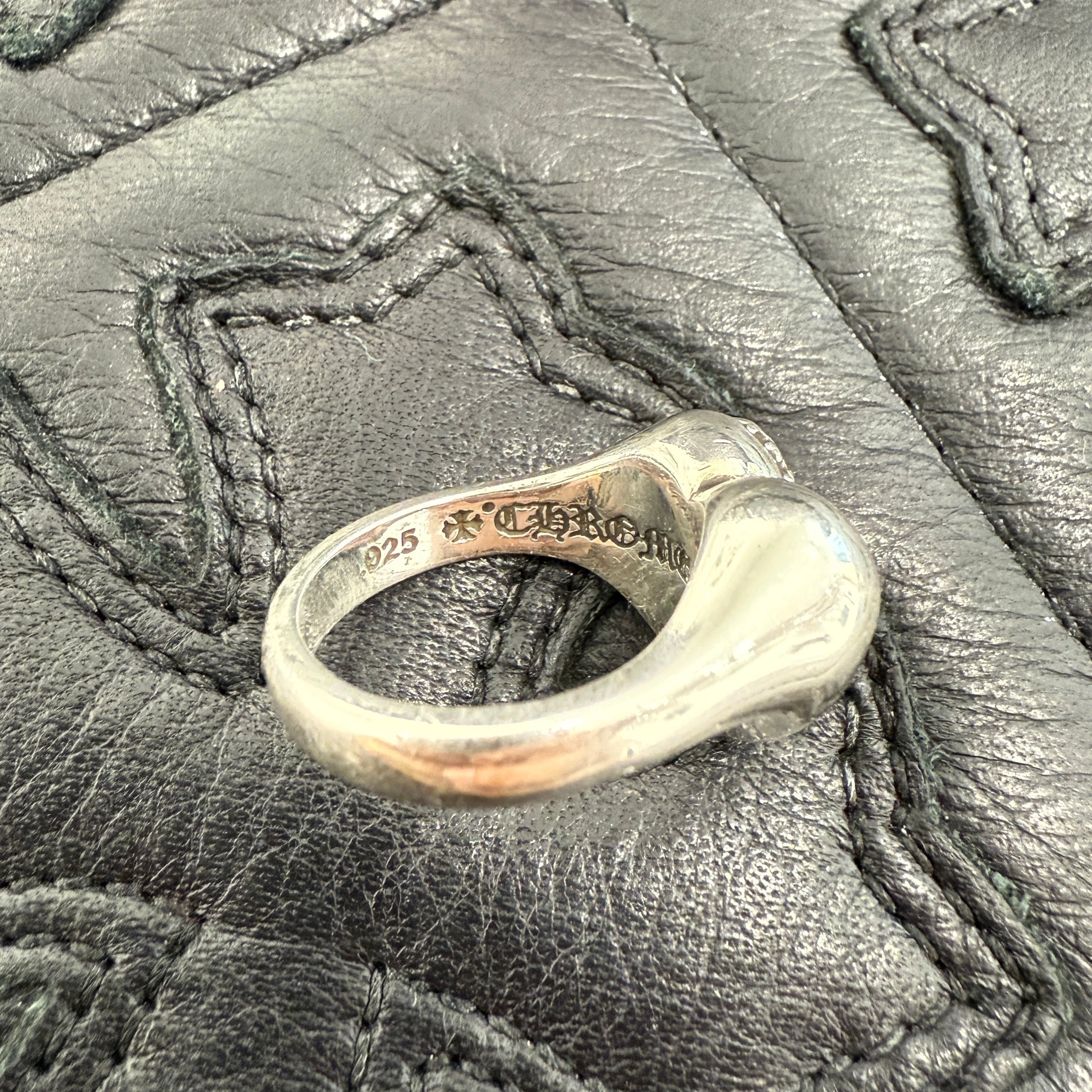 CHROME HEARTS Cemetery Cross Silver Heart Ring Size 11号 クロムハーツ セメタリークロス シルバーハートリング サイズ11号