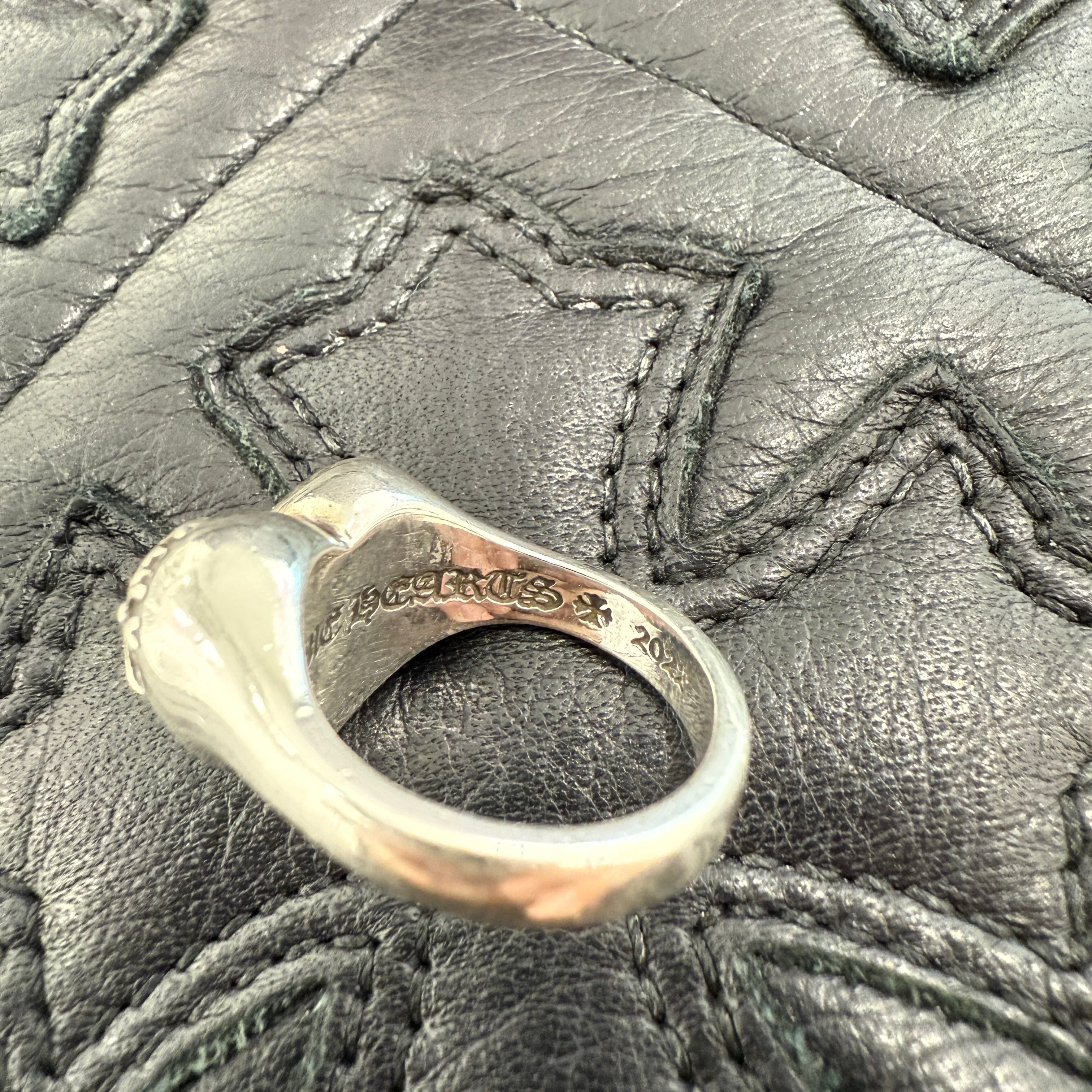 CHROME HEARTS Cemetery Cross Silver Heart Ring Size 11号 クロムハーツ セメタリークロス シルバーハートリング サイズ11号