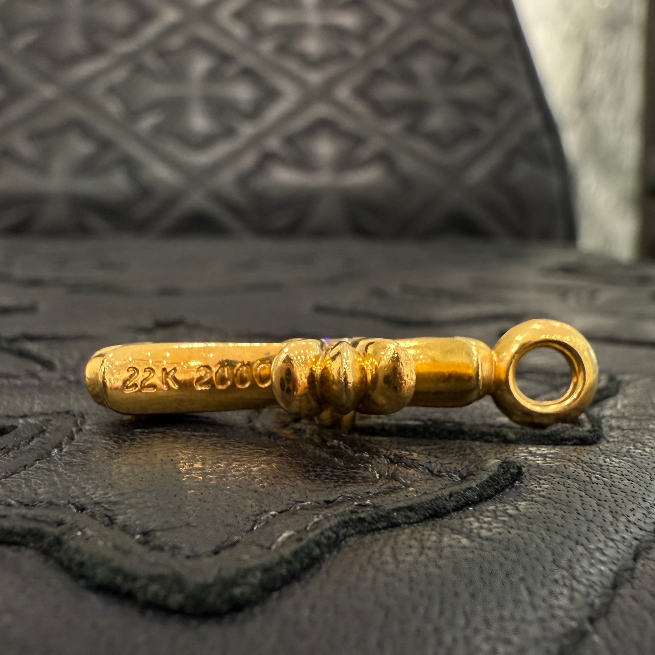 CHROME HEARTS 22K Tiny Fat Cross Pave Diamond Pendant Top クロムハーツ 22K タイニーファット クロス パヴェダイヤモンド ペンダントトップ