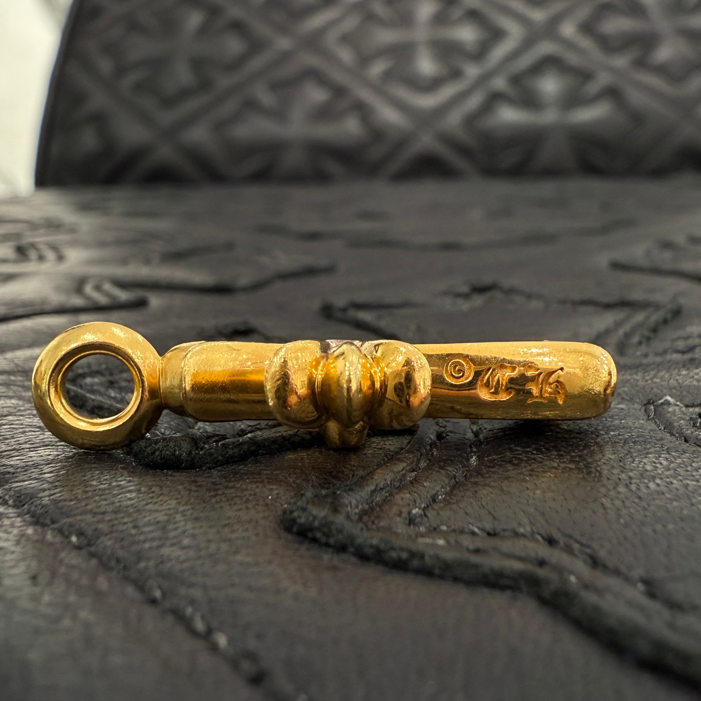 CHROME HEARTS 22K Tiny Fat Cross Pave Diamond Pendant Top クロムハーツ 22K タイニーファット クロス パヴェダイヤモンド ペンダントトップ