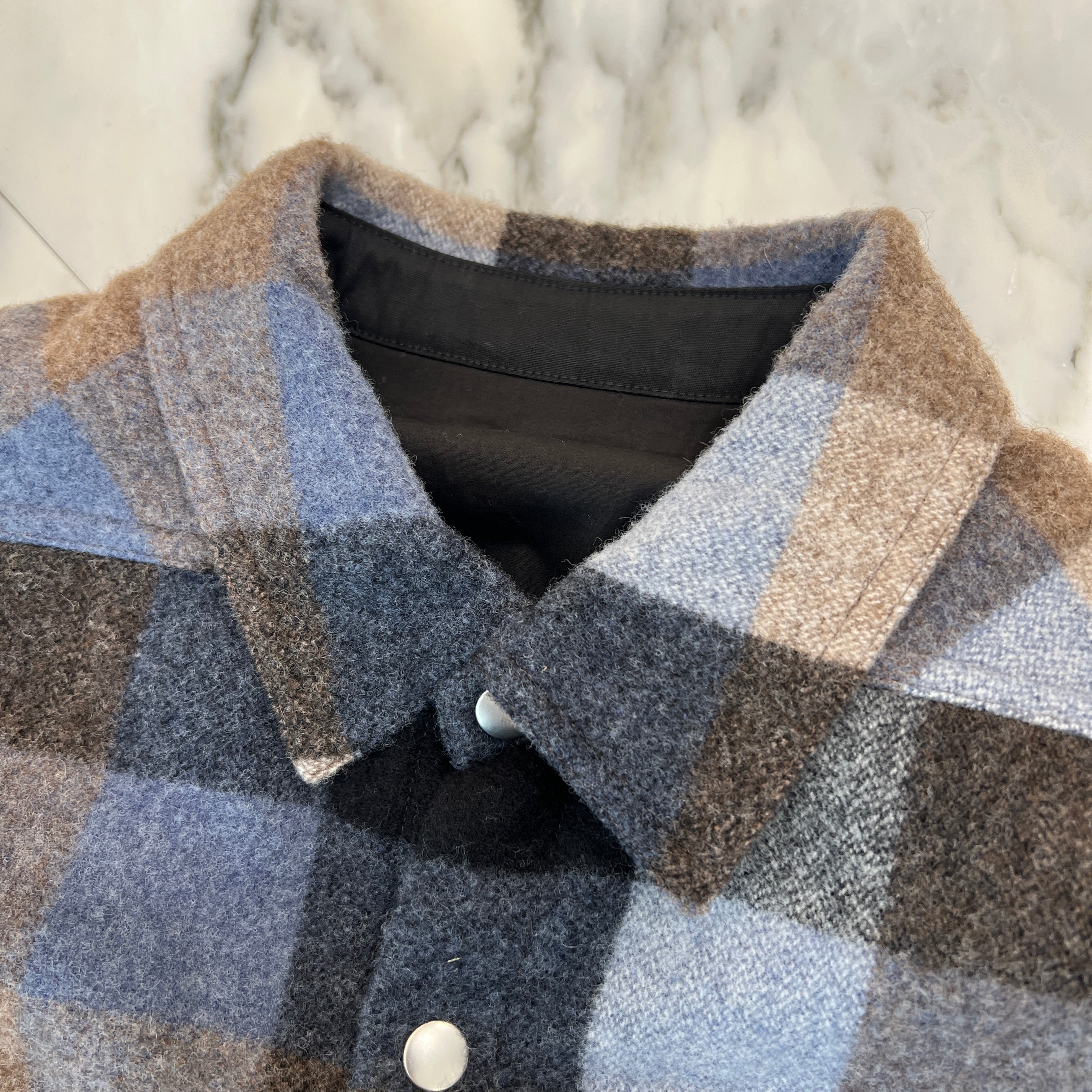 Rick Owens 2024AW Porterville Check Shirt Jacket RU02D6729WLLDP Size 40 リックオウェンス ポータービル チェック シャツジャケット サイズ40