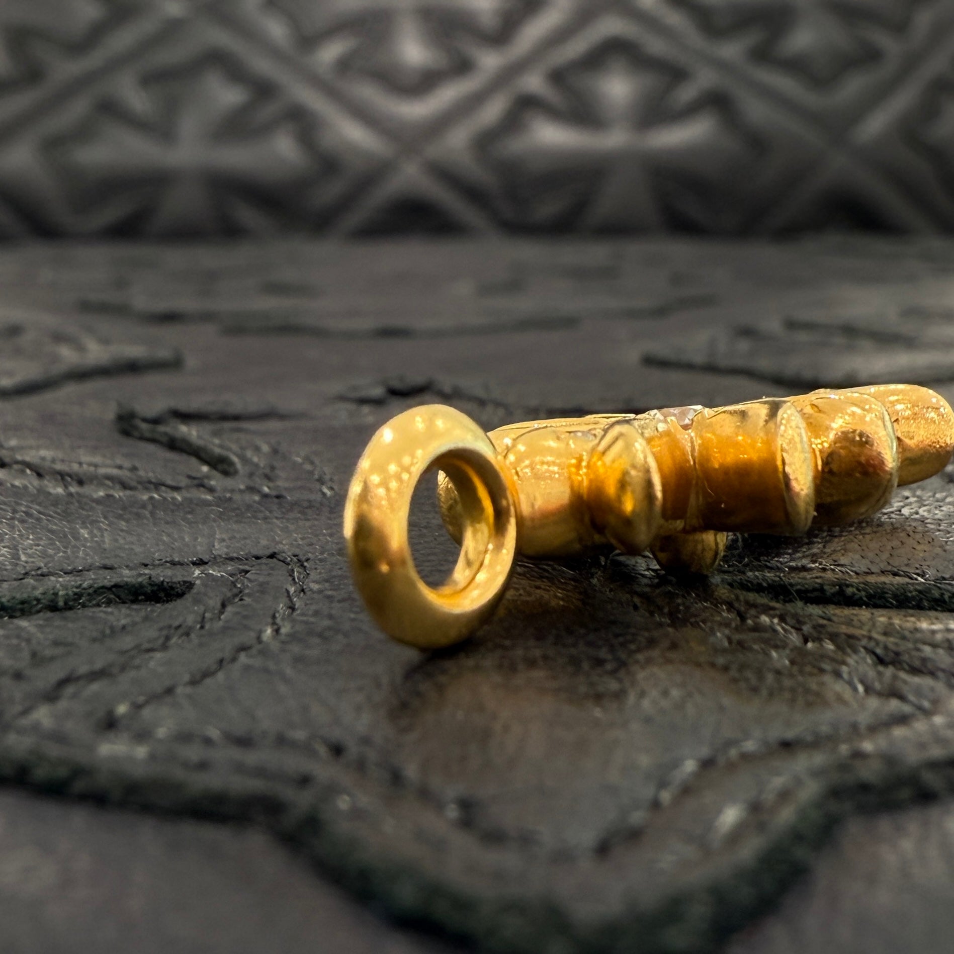 CHROME HEARTS 22K Tiny Fat Cross Pave Diamond Pendant Top クロムハーツ 22K タイニーファット クロス パヴェダイヤモンド ペンダントトップ