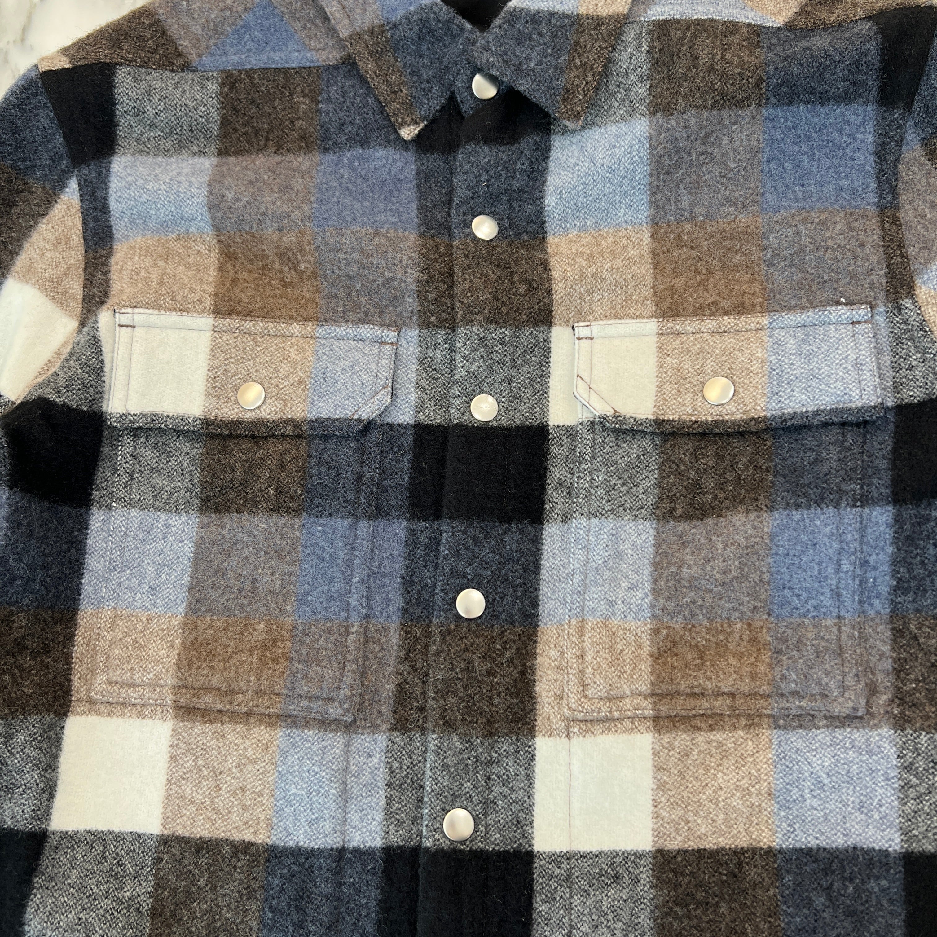 Rick Owens 2024AW Porterville Check Shirt Jacket RU02D6729WLLDP Size 40 リックオウェンス ポータービル チェック シャツジャケット サイズ40