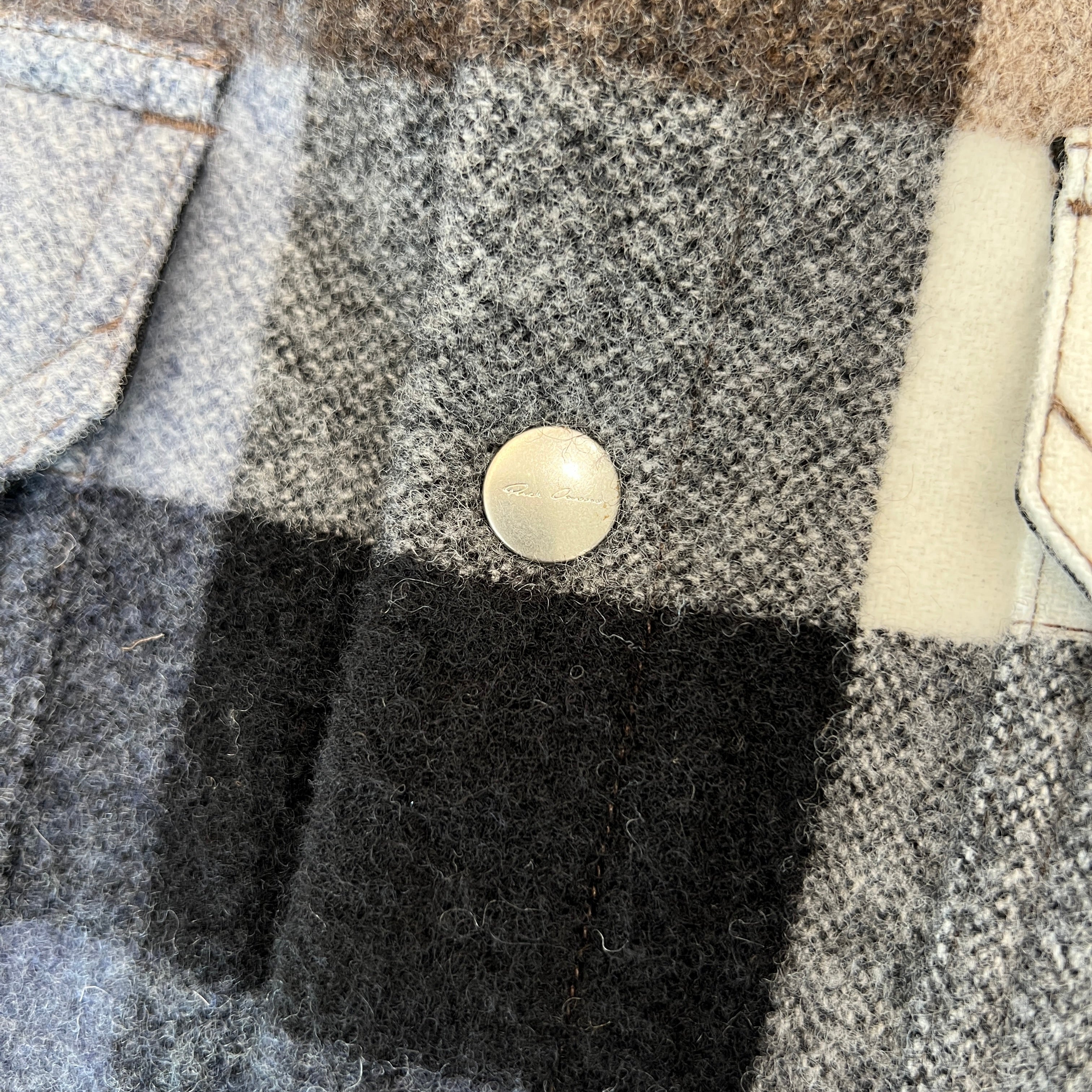 Rick Owens 2024AW Porterville Check Shirt Jacket RU02D6729WLLDP Size 40 リックオウェンス ポータービル チェック シャツジャケット サイズ40