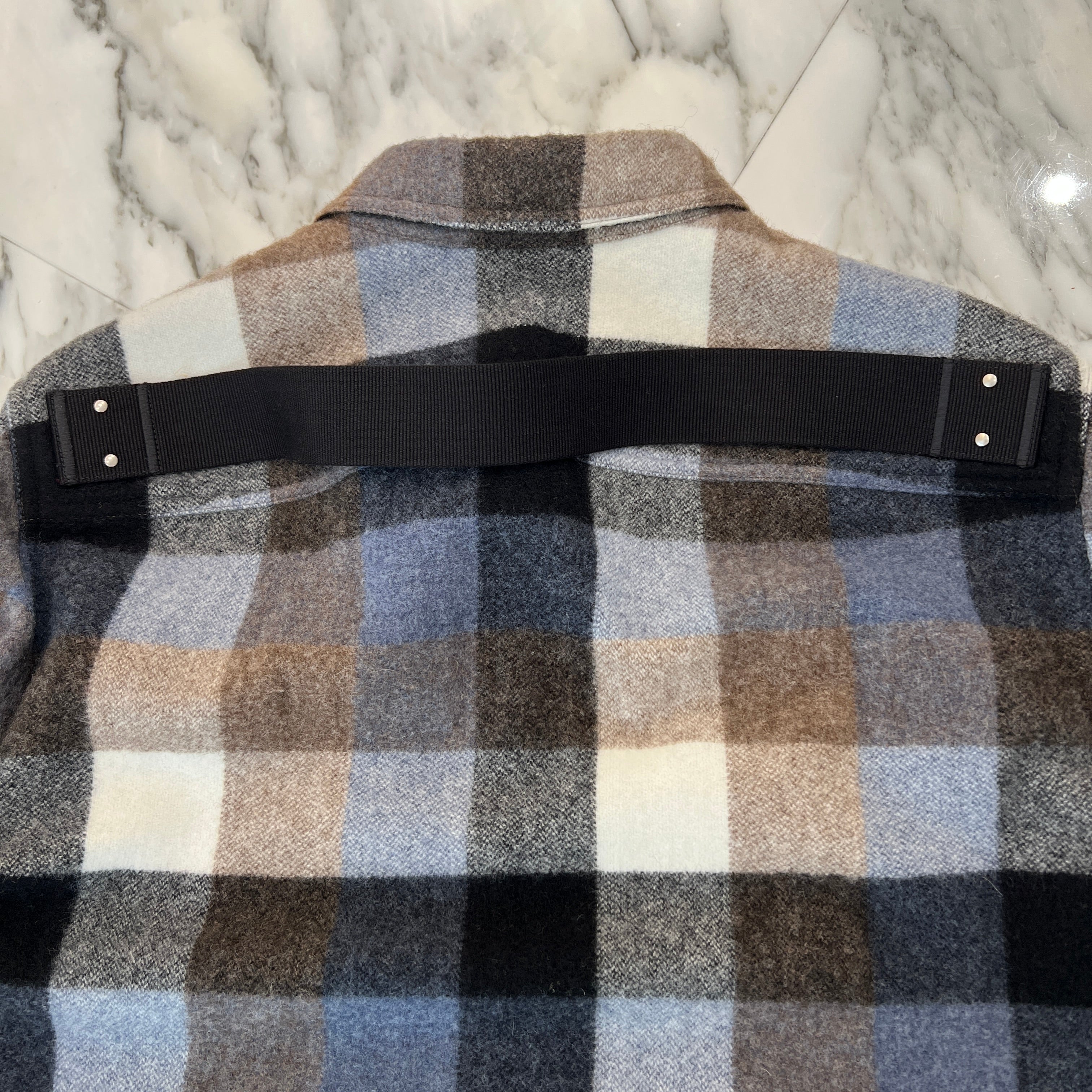 Rick Owens 2024AW Porterville Check Shirt Jacket RU02D6729WLLDP Size 40 リックオウェンス ポータービル チェック シャツジャケット サイズ40