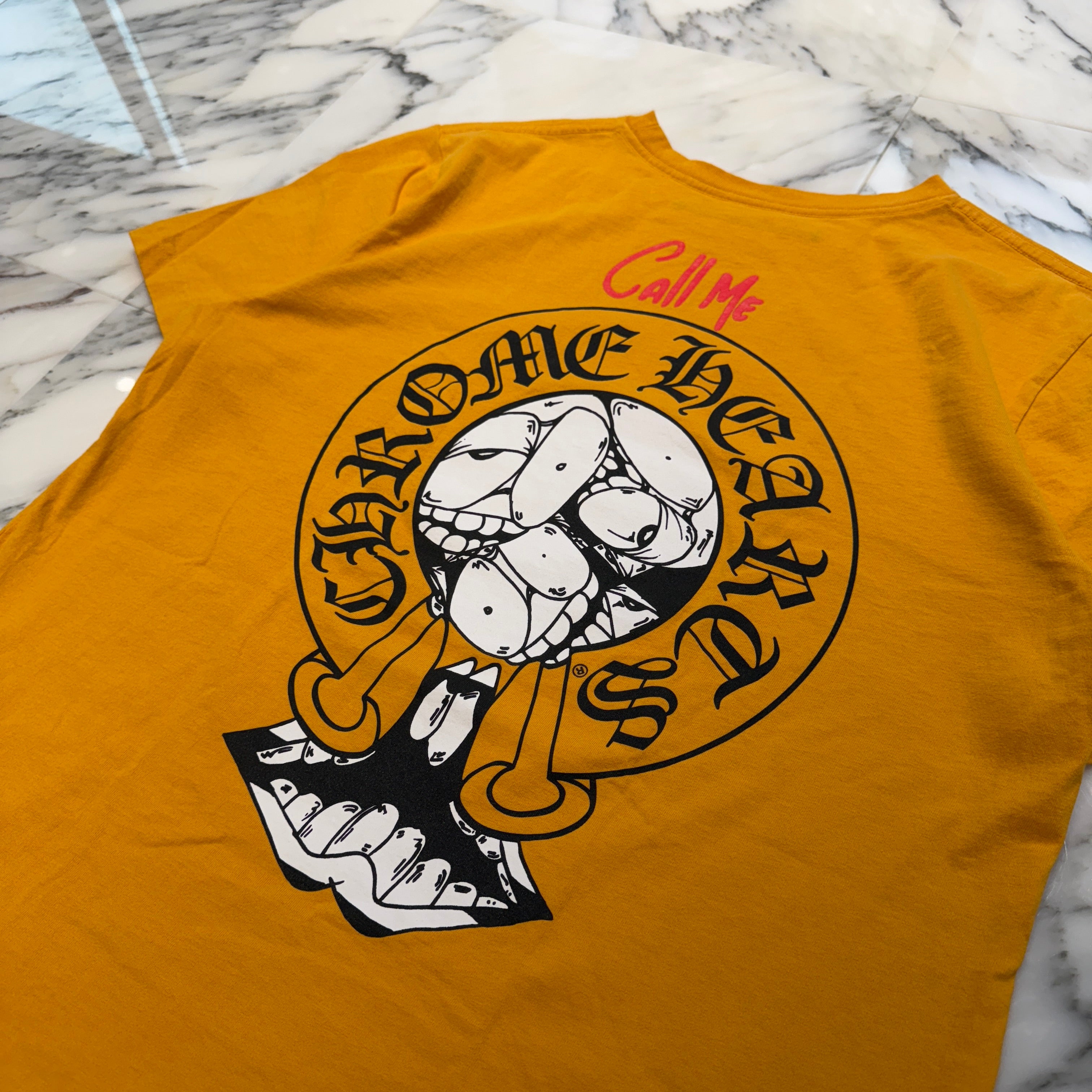 CHROME HEARTS × MATTY BOY 2019SS PPO Mustard Tee Size M クロムハーツ × マッティボーイ マスタード Tシャツ サイズM